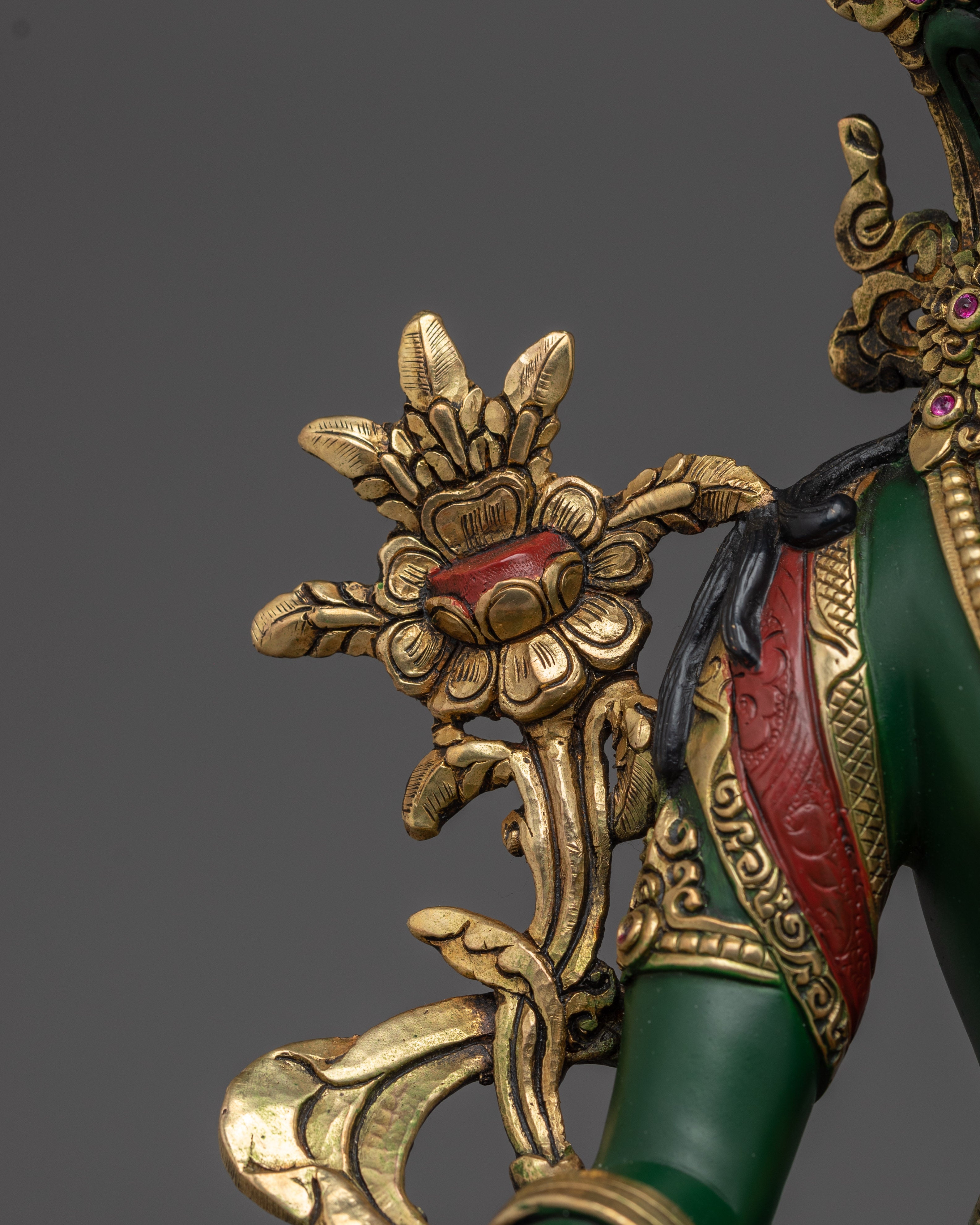 Tibetan Buddhist Goddess Green Tara Statue | Compassionate Deity