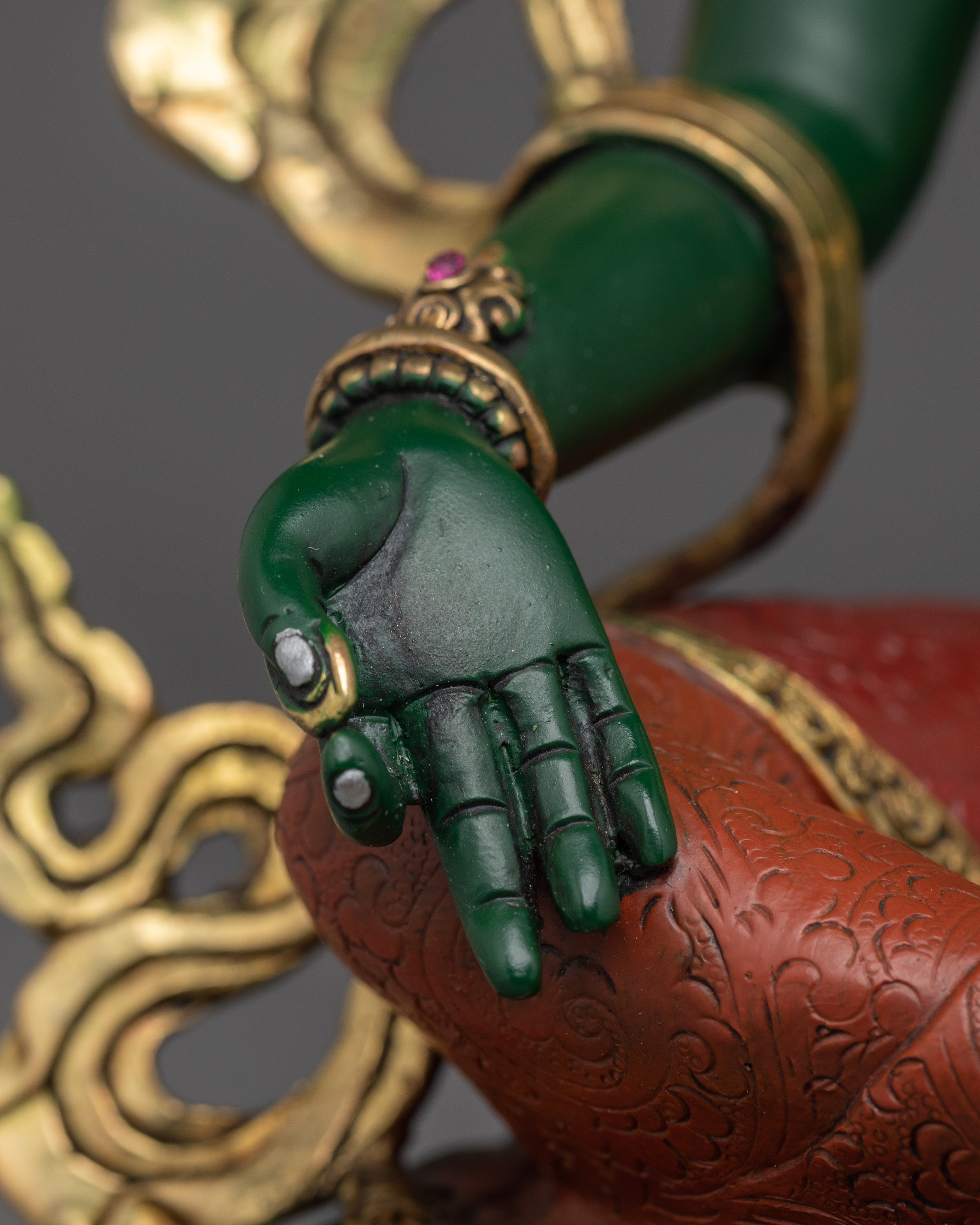 Tibetan Buddhist Goddess Green Tara Statue | Compassionate Deity