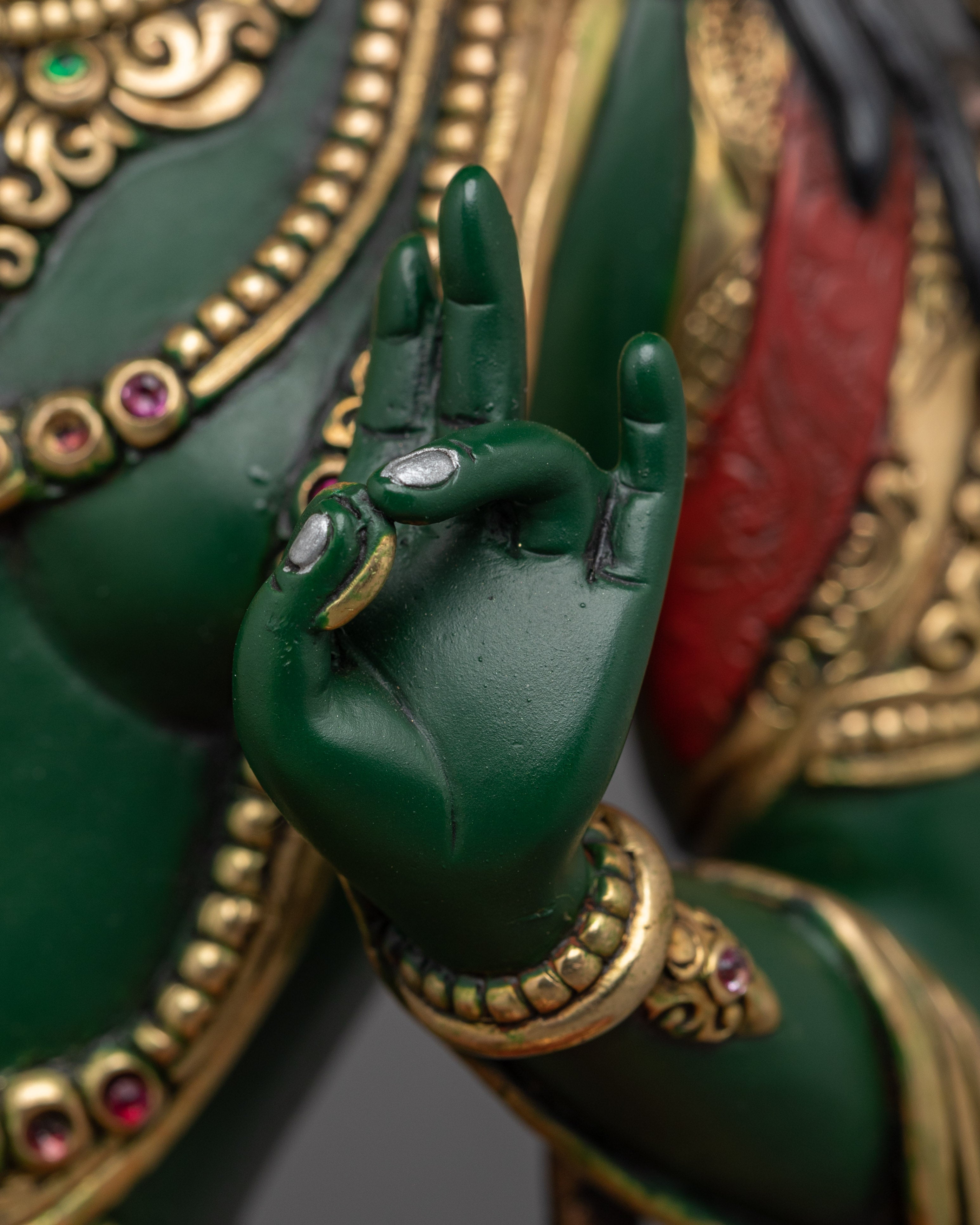 Tibetan Buddhist Goddess Green Tara Statue | Compassionate Deity