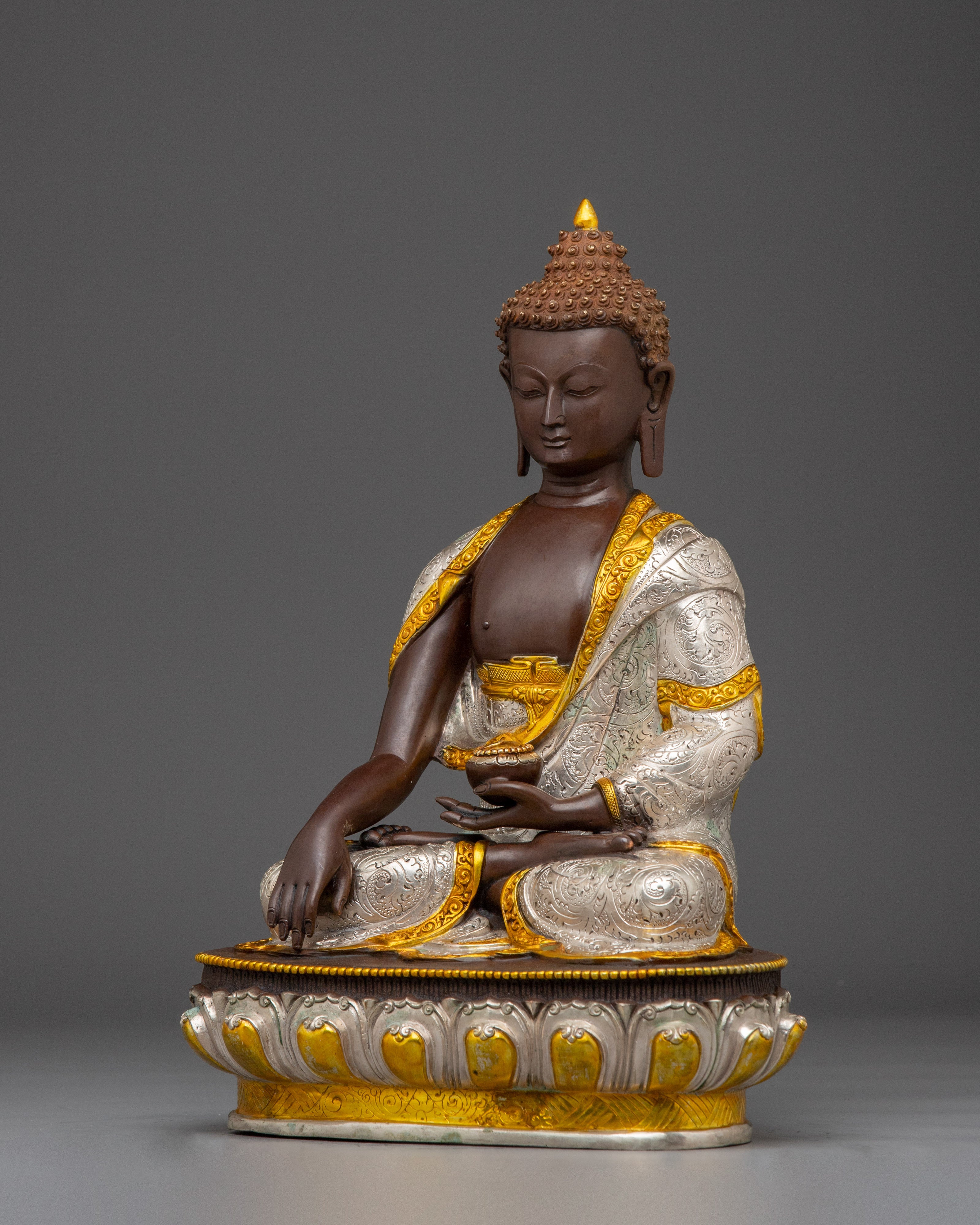 Golden Serene Shakyamuni Buddha Figurine | Enlightenment Symbol Gautama Buddha