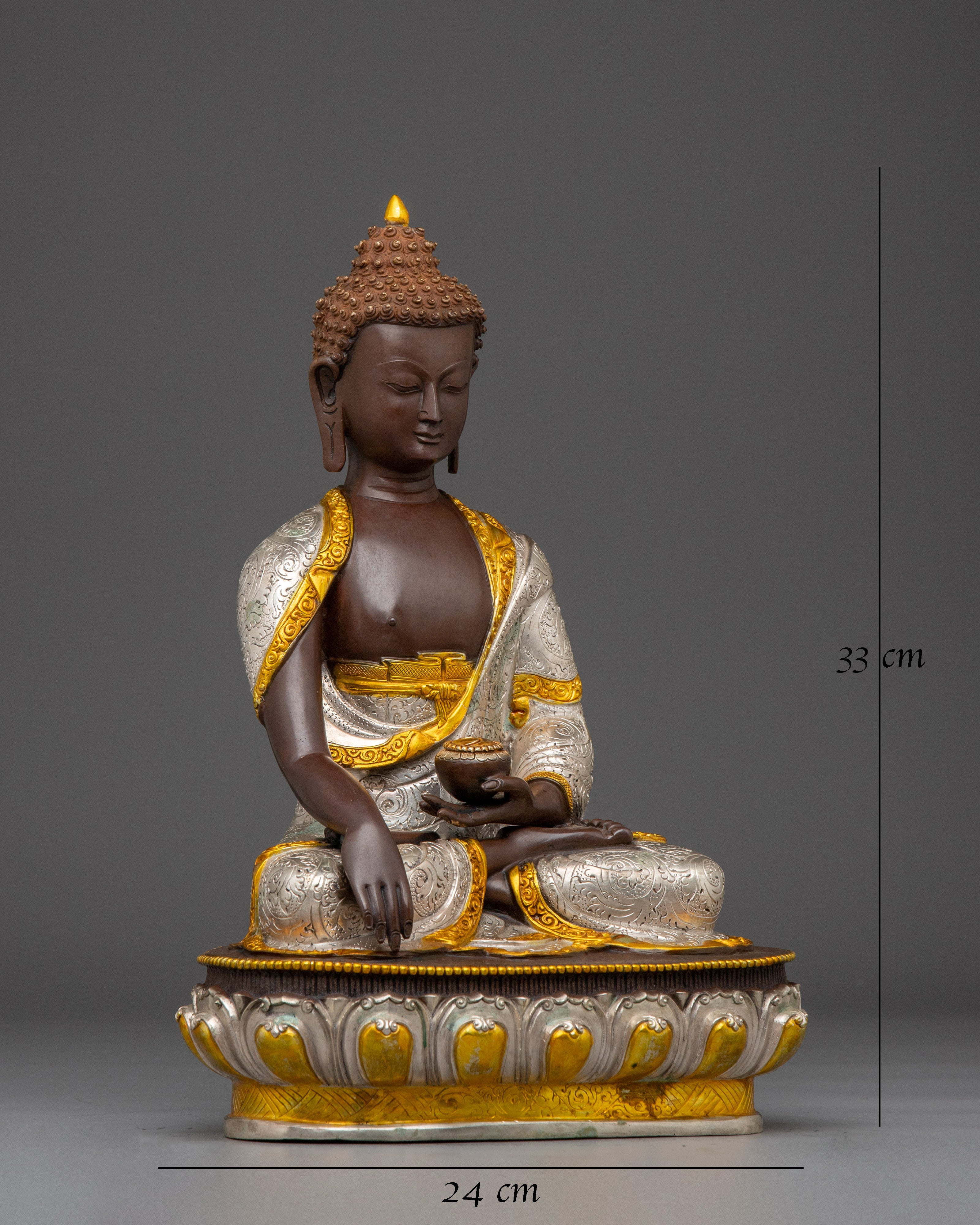 Golden Serene Shakyamuni Buddha Figurine