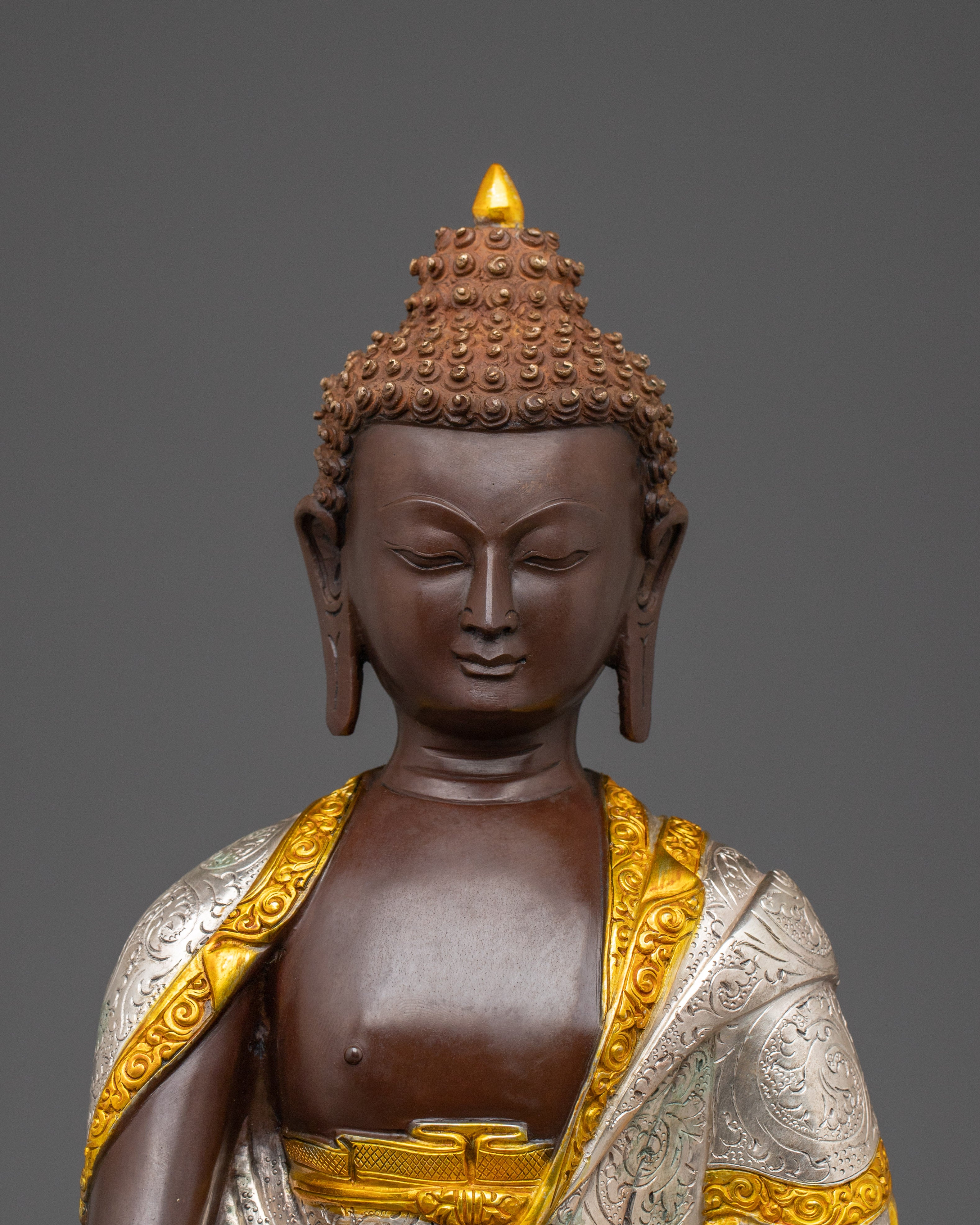 Golden Serene Shakyamuni Buddha Figurine | Enlightenment Symbol Gautama Buddha