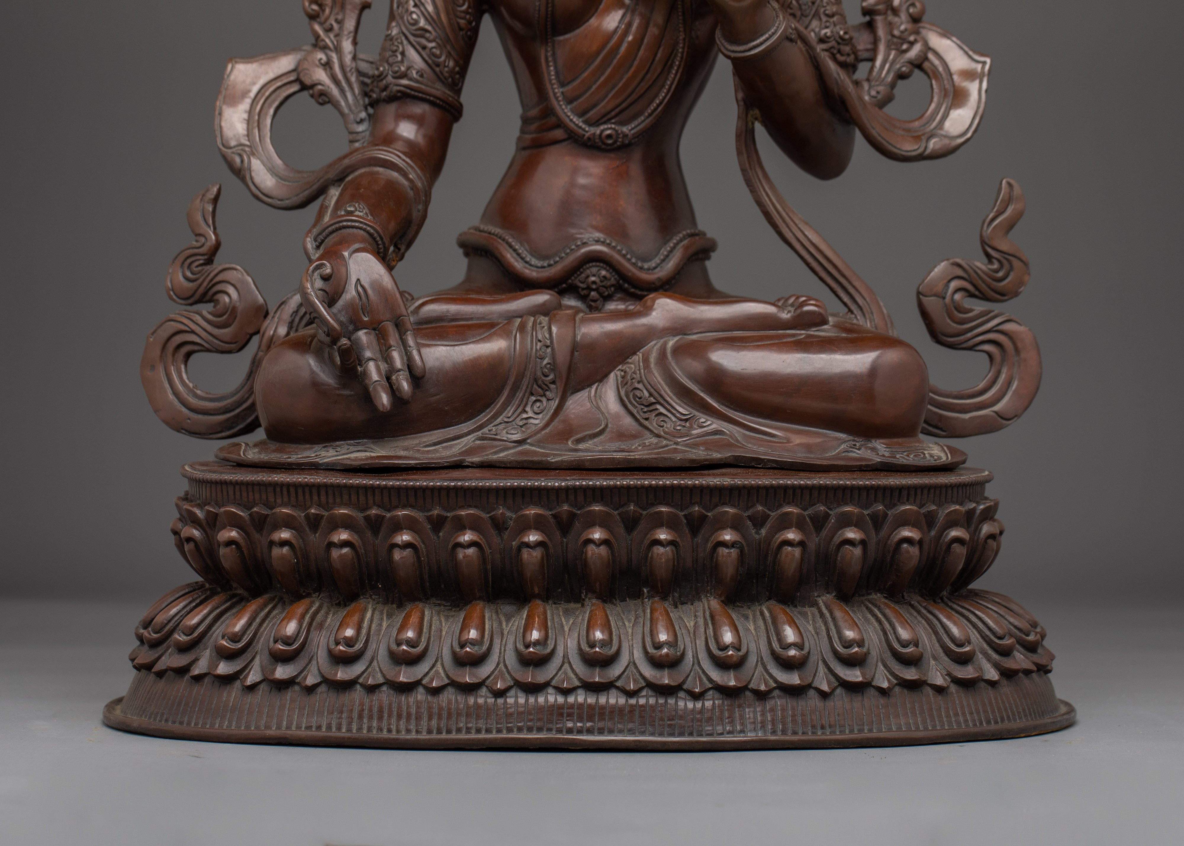 Copper Sculpture of White Tara | Peaceful Tara
