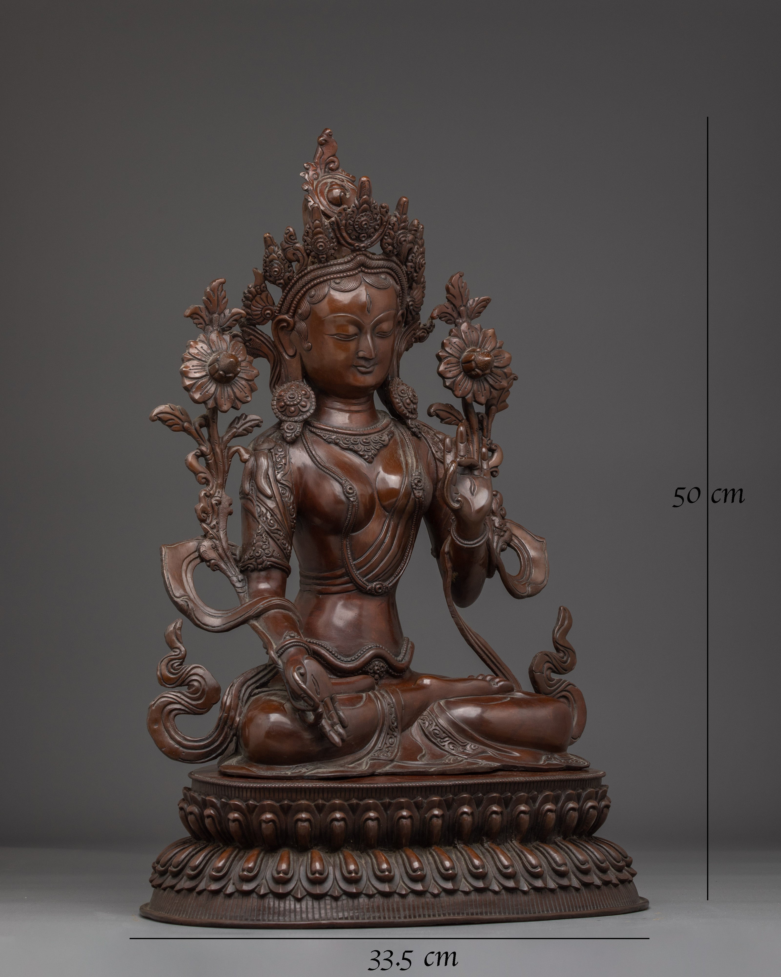 copper-sculpture-of-white-tara