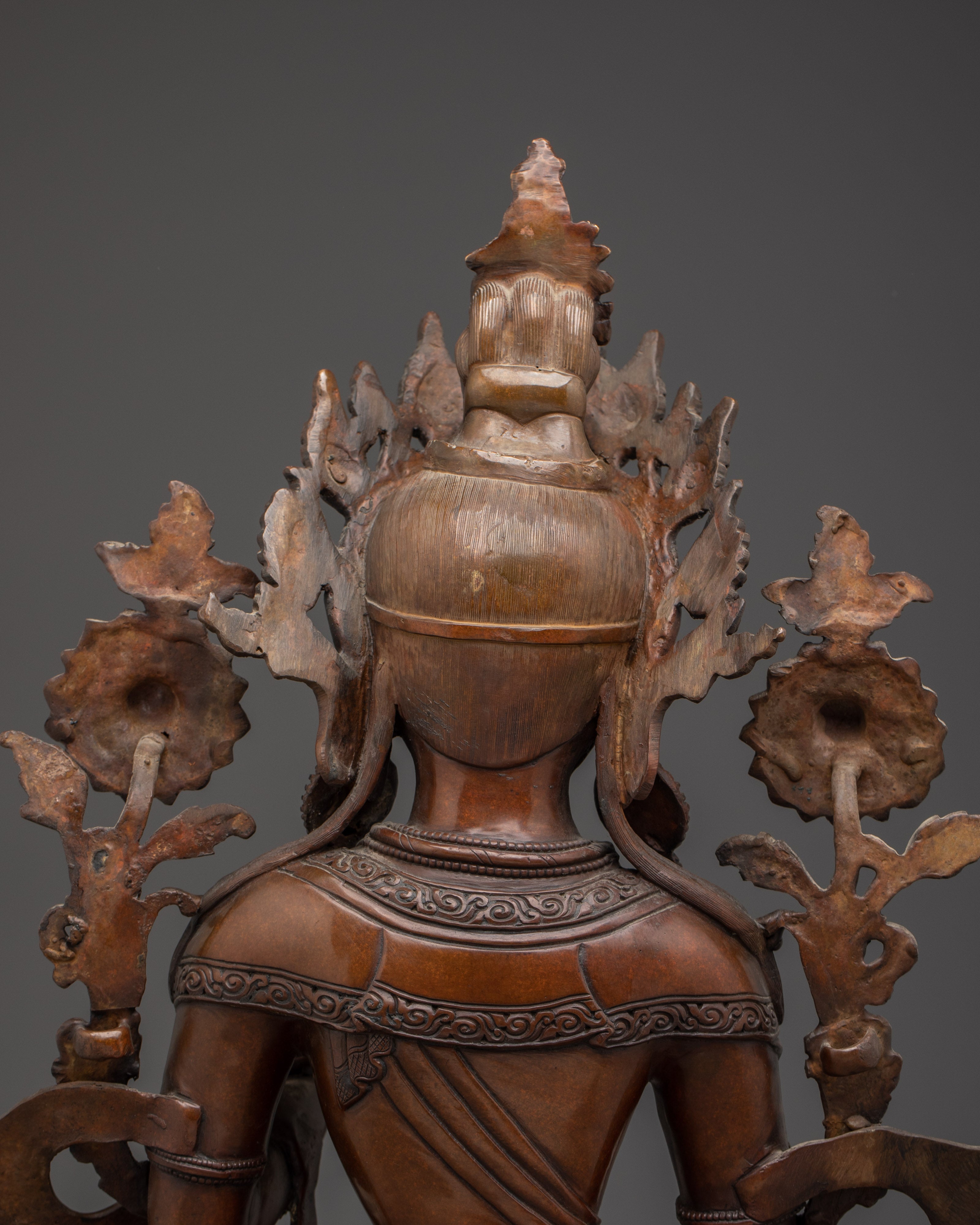 Copper Sculpture of White Tara | Peaceful Tara