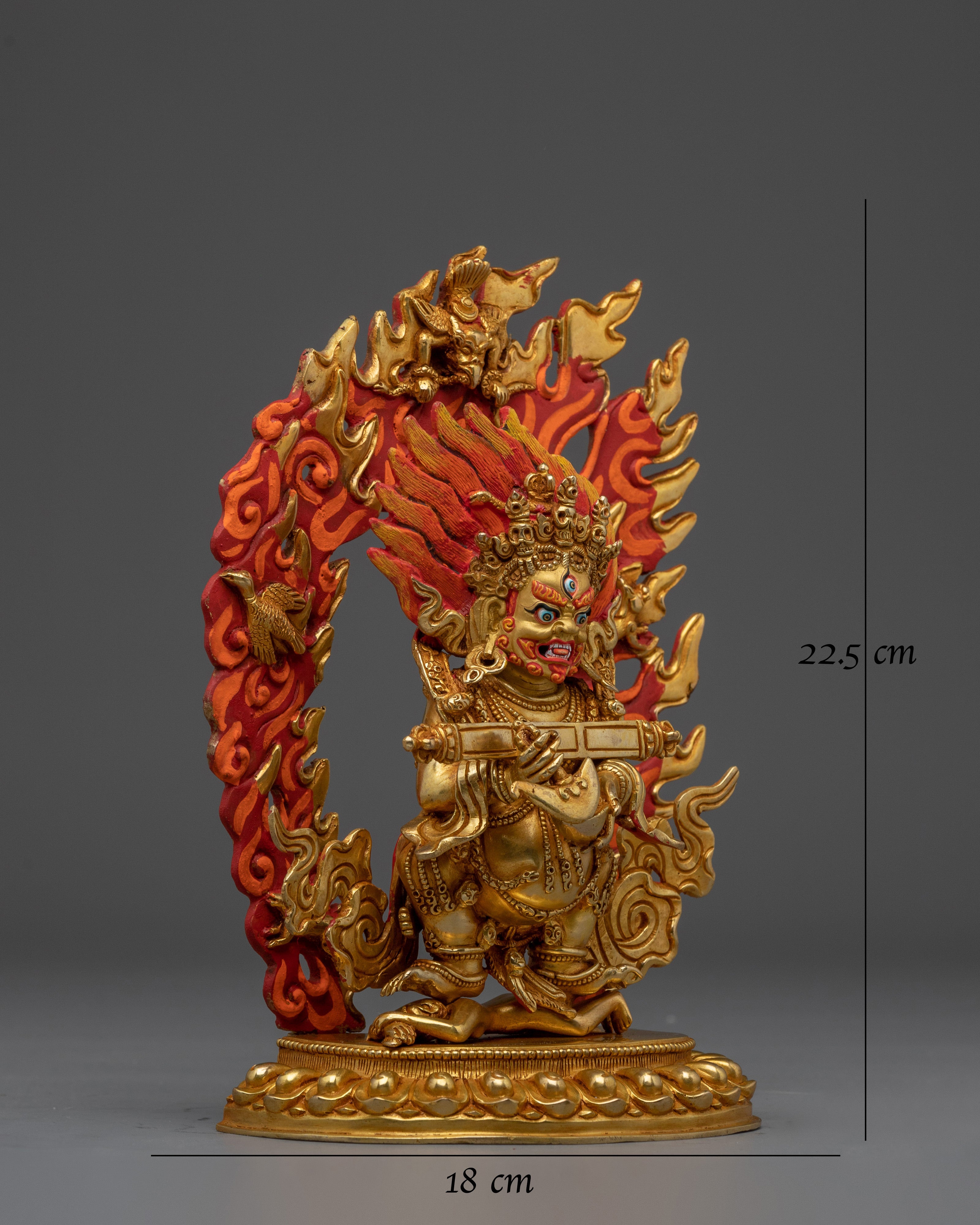 Golden Sakya Mahakala Sculpture