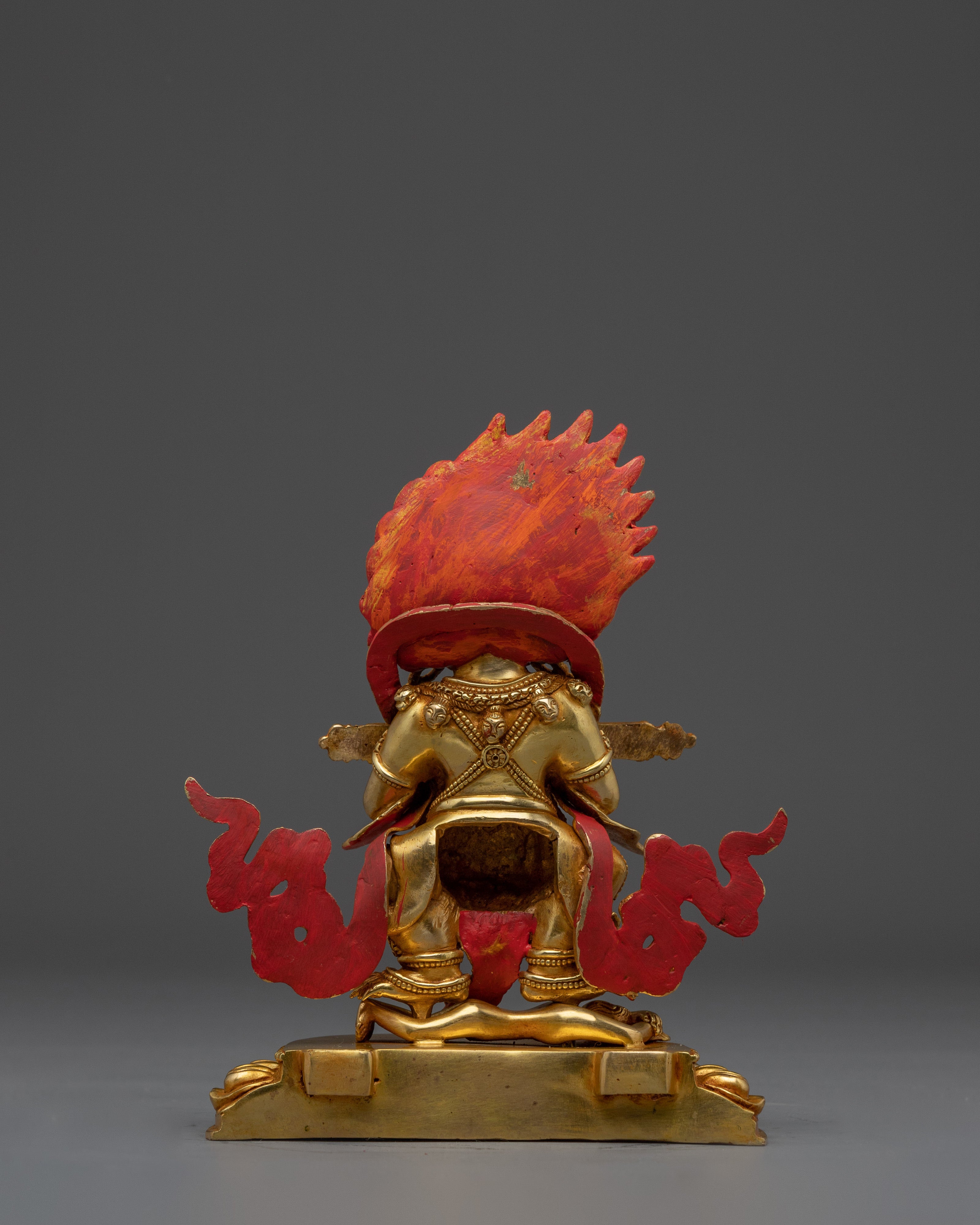 Golden Sakya Mahakala Sculpture | Protector of Wisdom