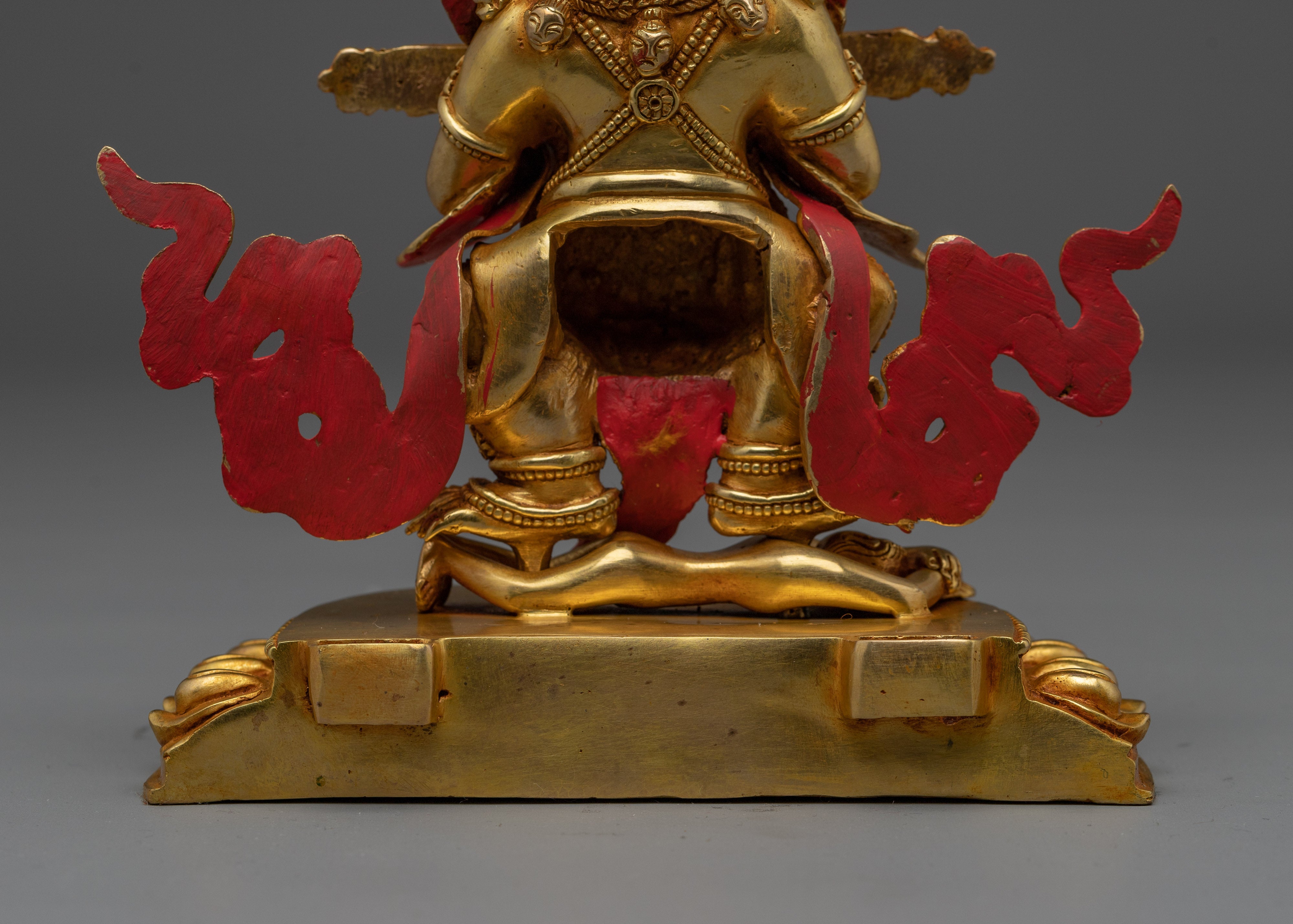 Golden Sakya Mahakala Sculpture | Protector of Wisdom