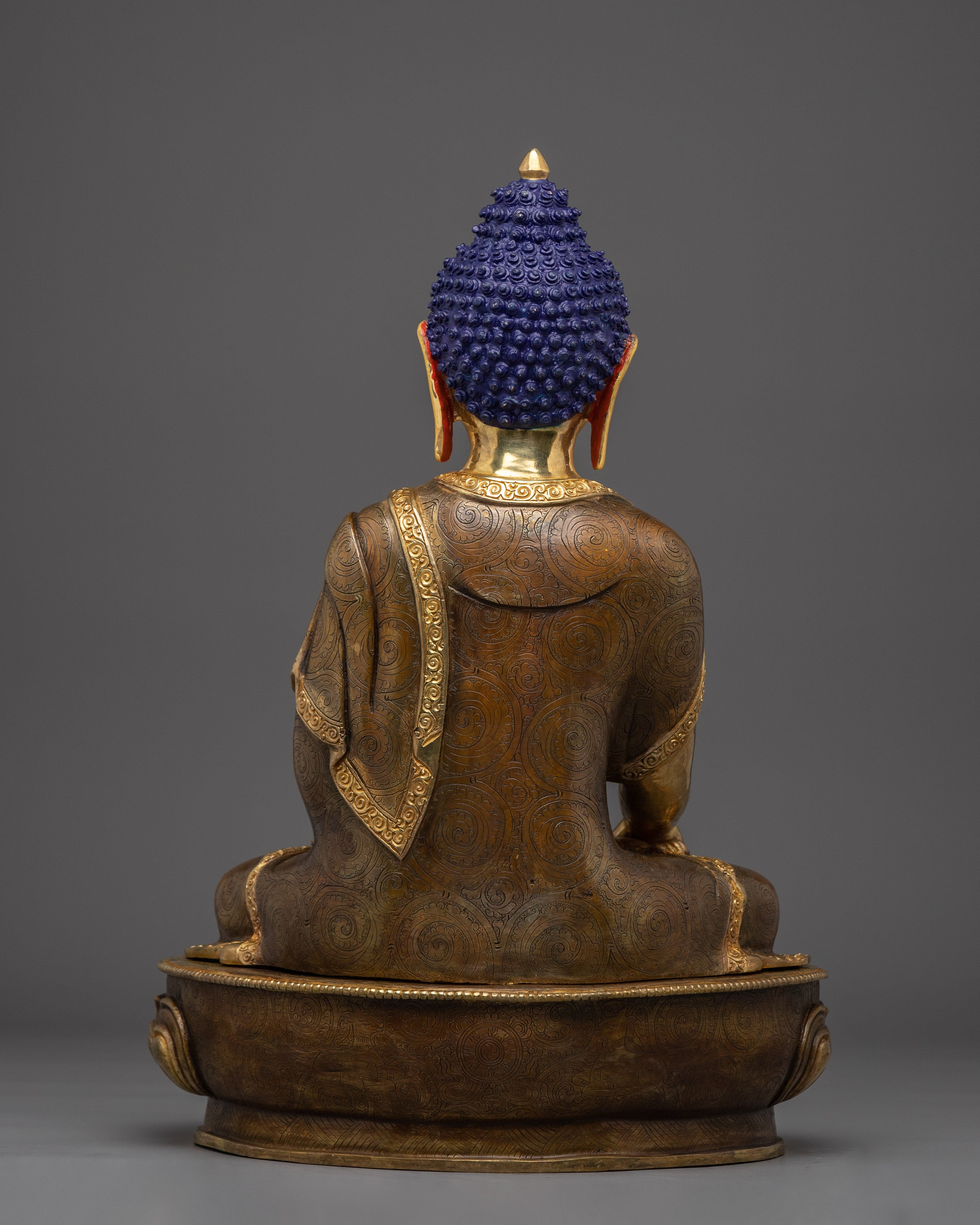 Shakyamuni Buddha Statue with Copper Body | A Symbol of Enlightenment and Tranquility