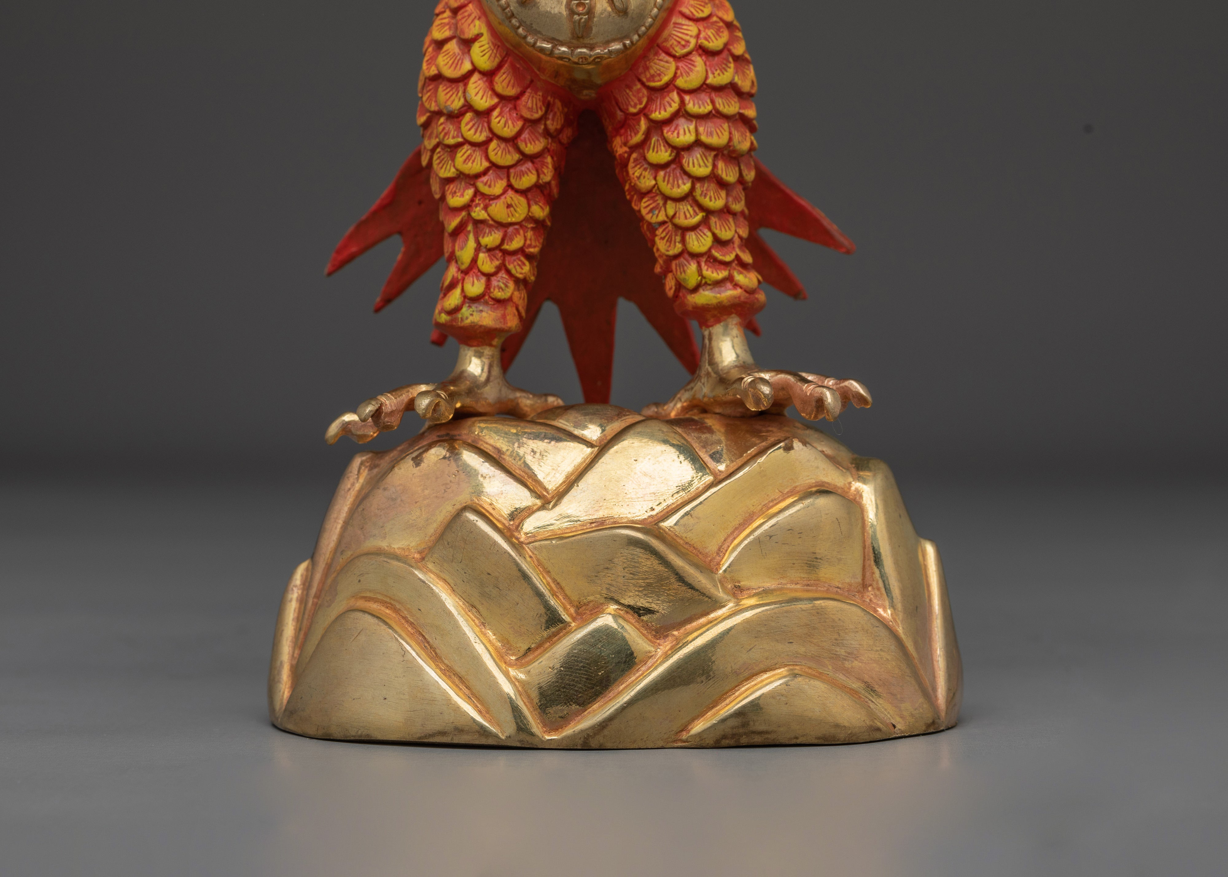 Handcrafted Garuda Gold Gilded Statue | A Powerful Symbol of Protection and Strength