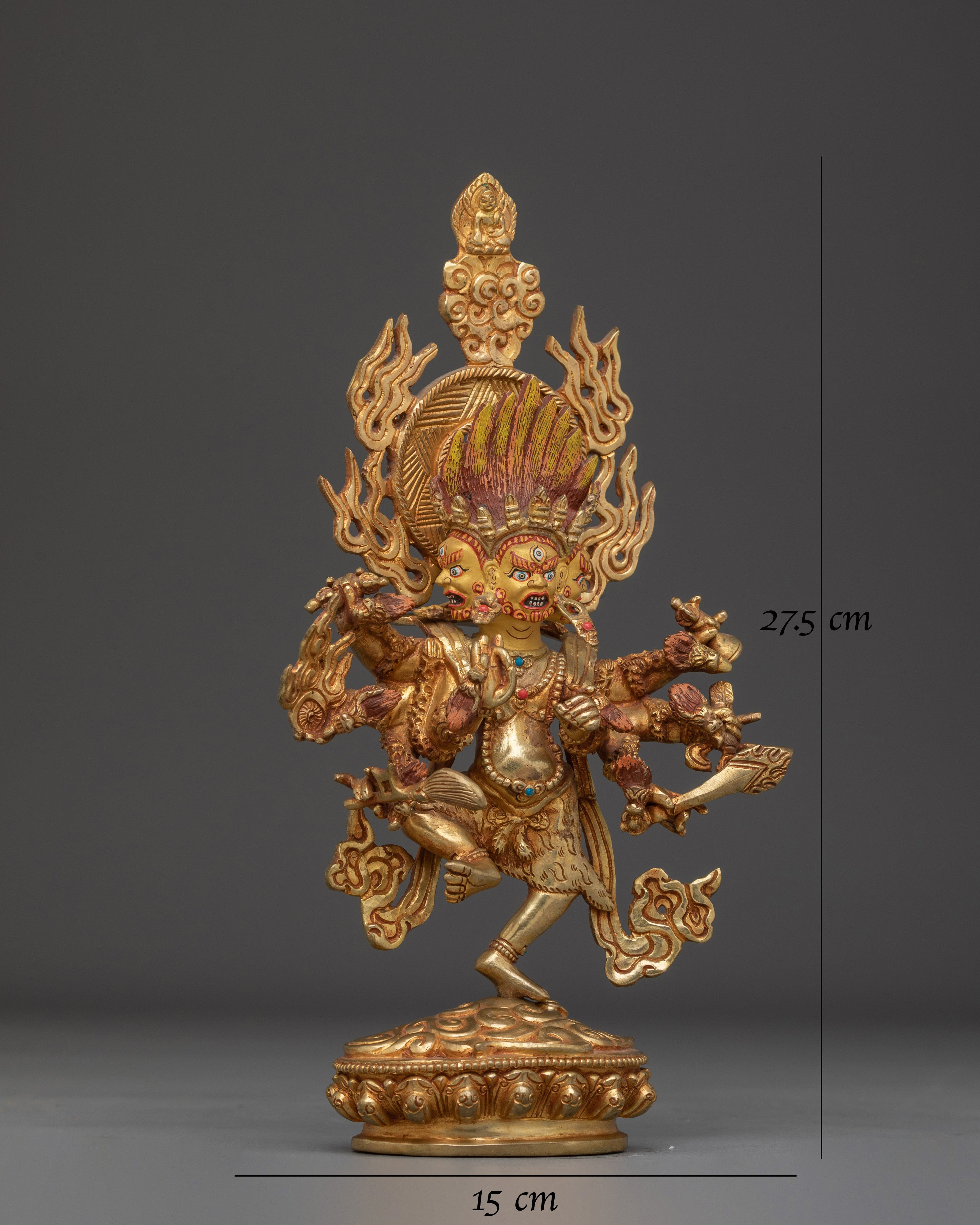 Ucchusma Gold Gilded and Copper Statue