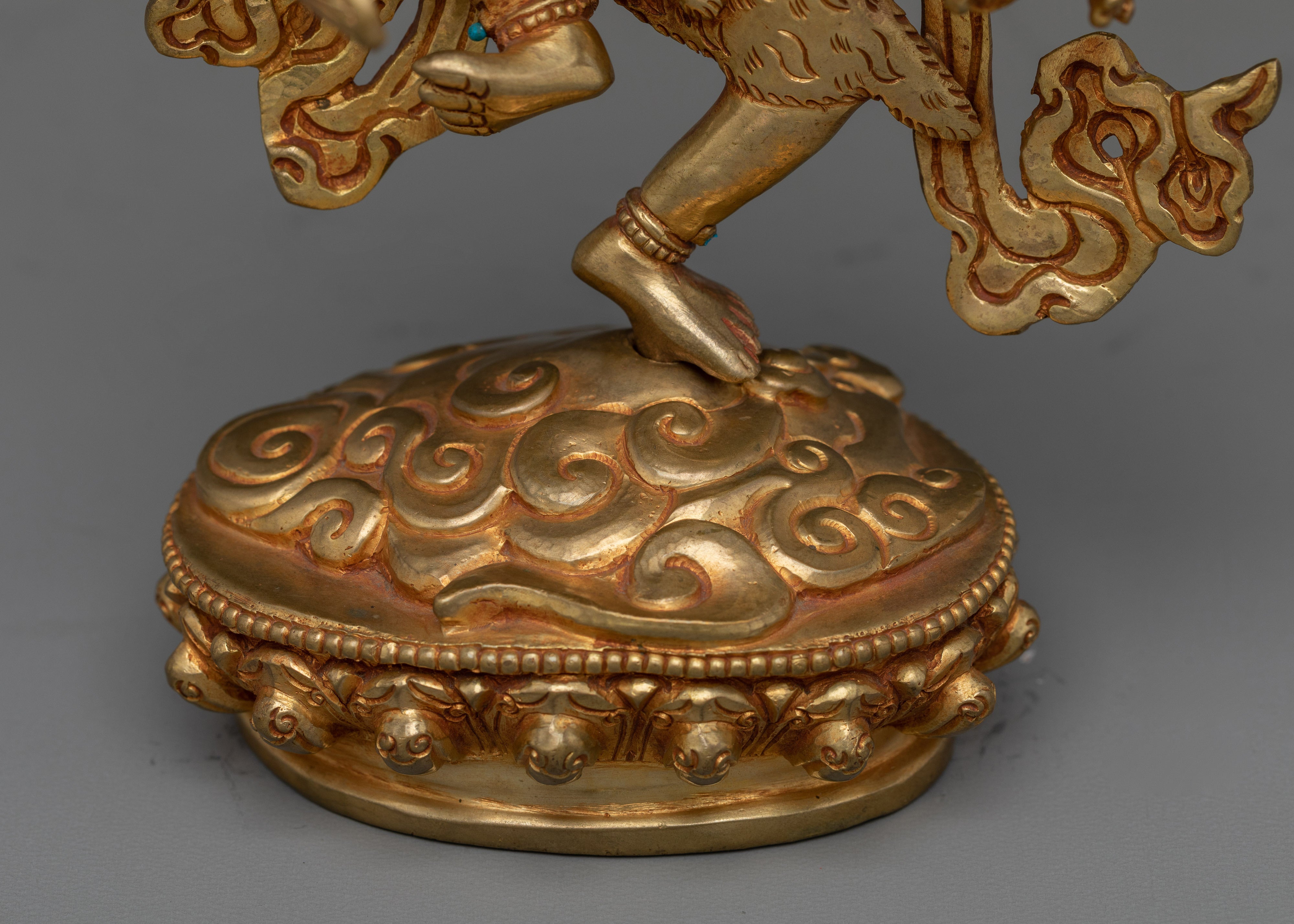 Ucchusma Gold Gilded and Copper Statue | A Fierce Symbol of Protection and Wisdom