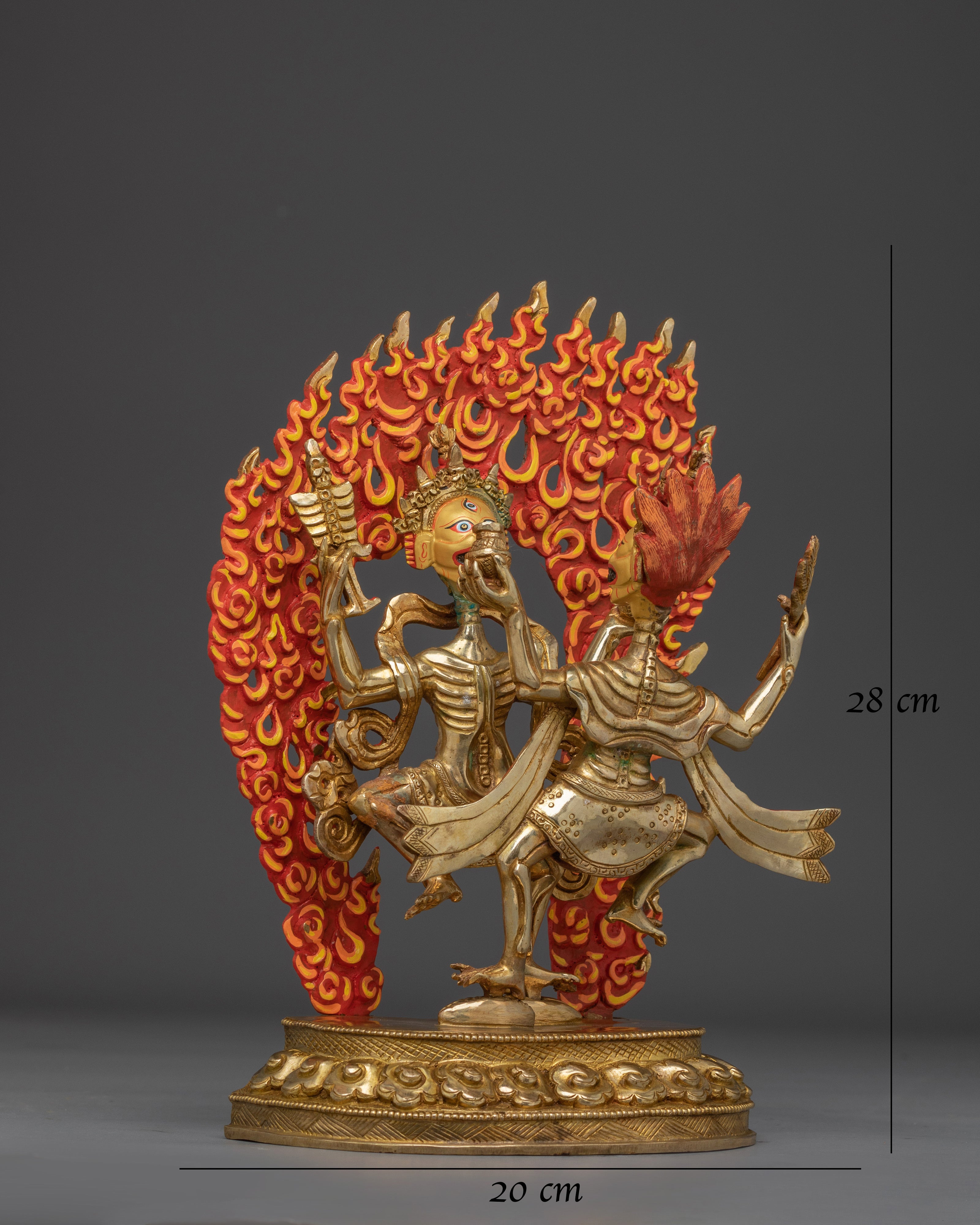 Spiritual Chitipati Gold Gilded Statue