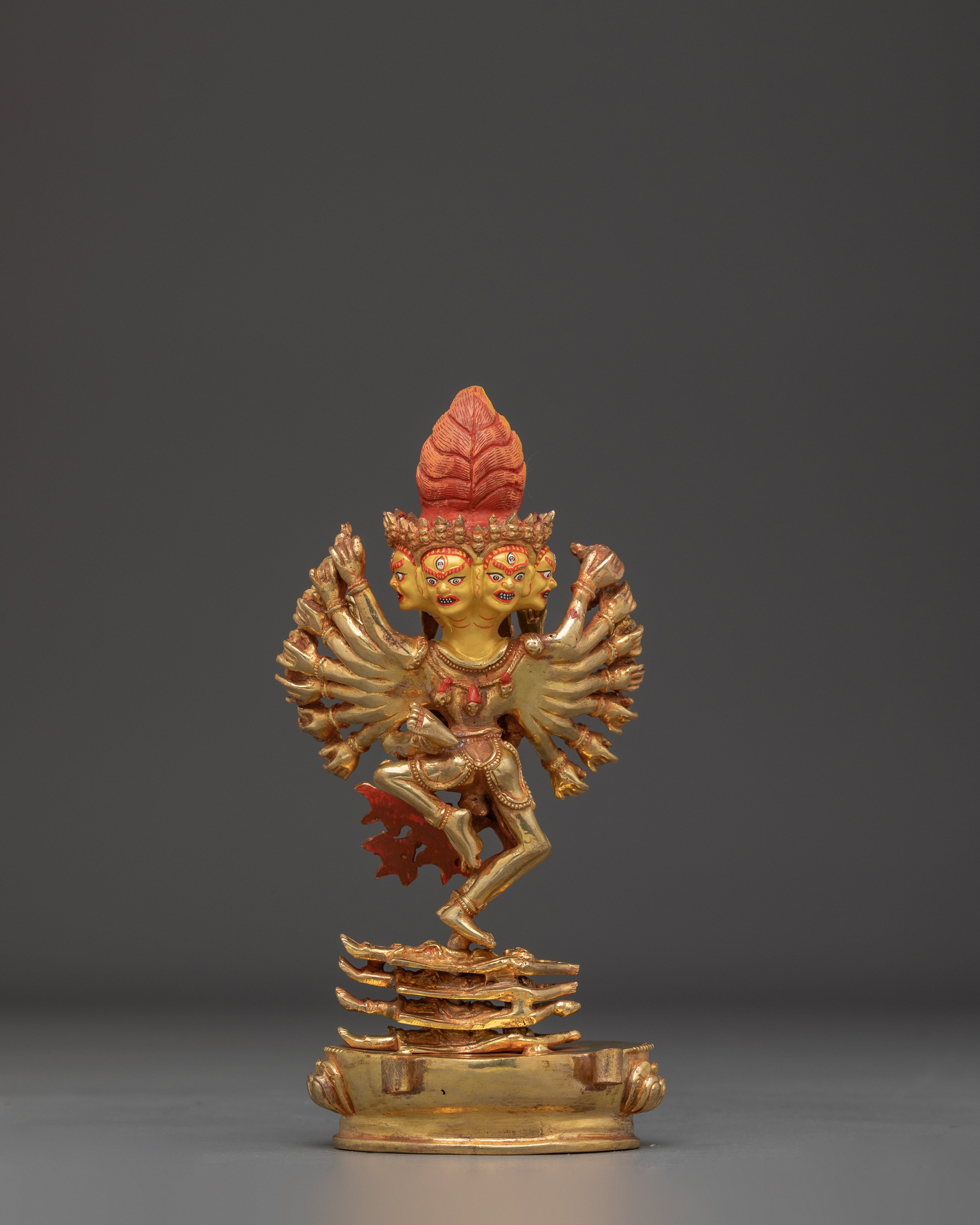 Handcrafted Hevajra Gold Gilded Statue | Protector and Symbol of Wisdom