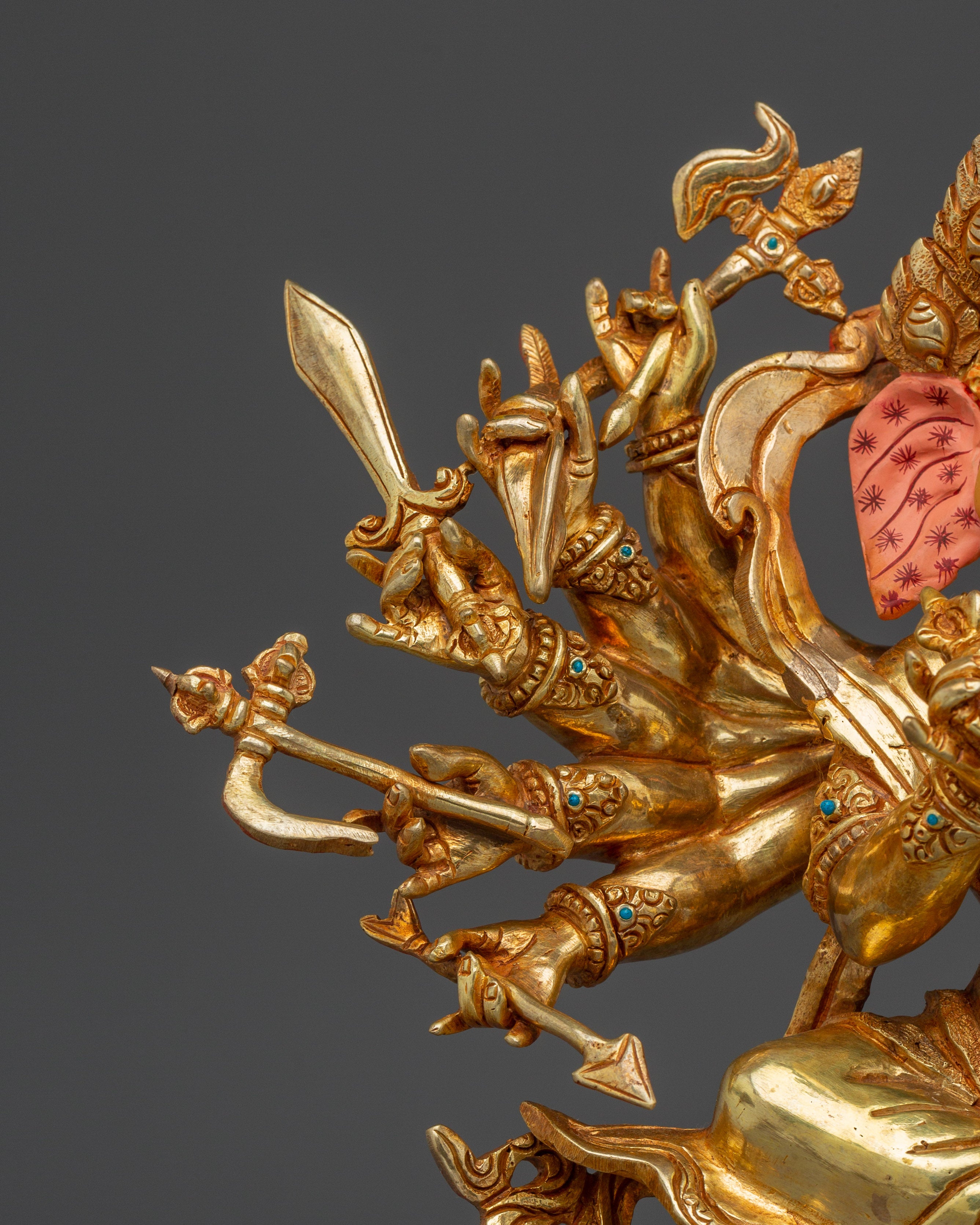 Ganesh Gold Gilded and Copper Statue | Symbol of Prosperity, Wisdom, and Protection