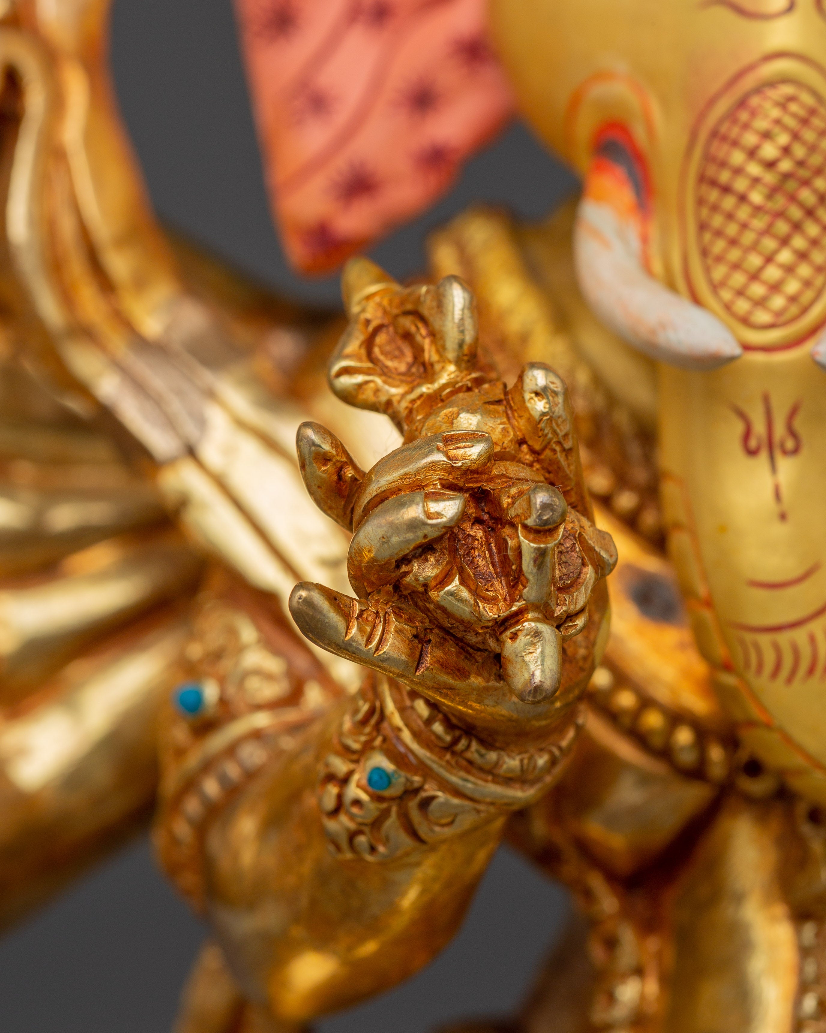 Ganesh Gold Gilded and Copper Statue | Symbol of Prosperity, Wisdom, and Protection