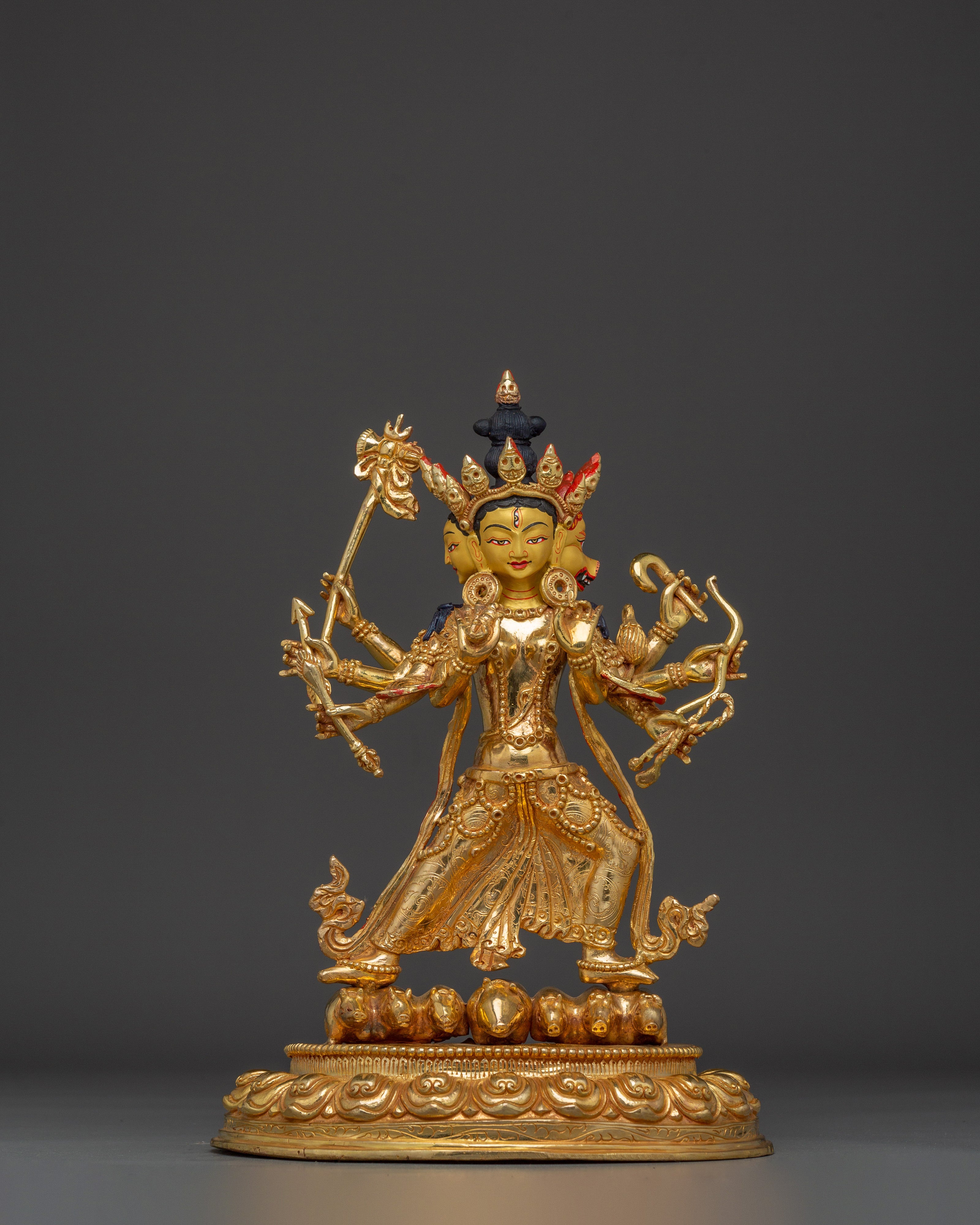 Handcrafted Marichi Gold Gilded Statue | Protector and Symbol of Enlightenment