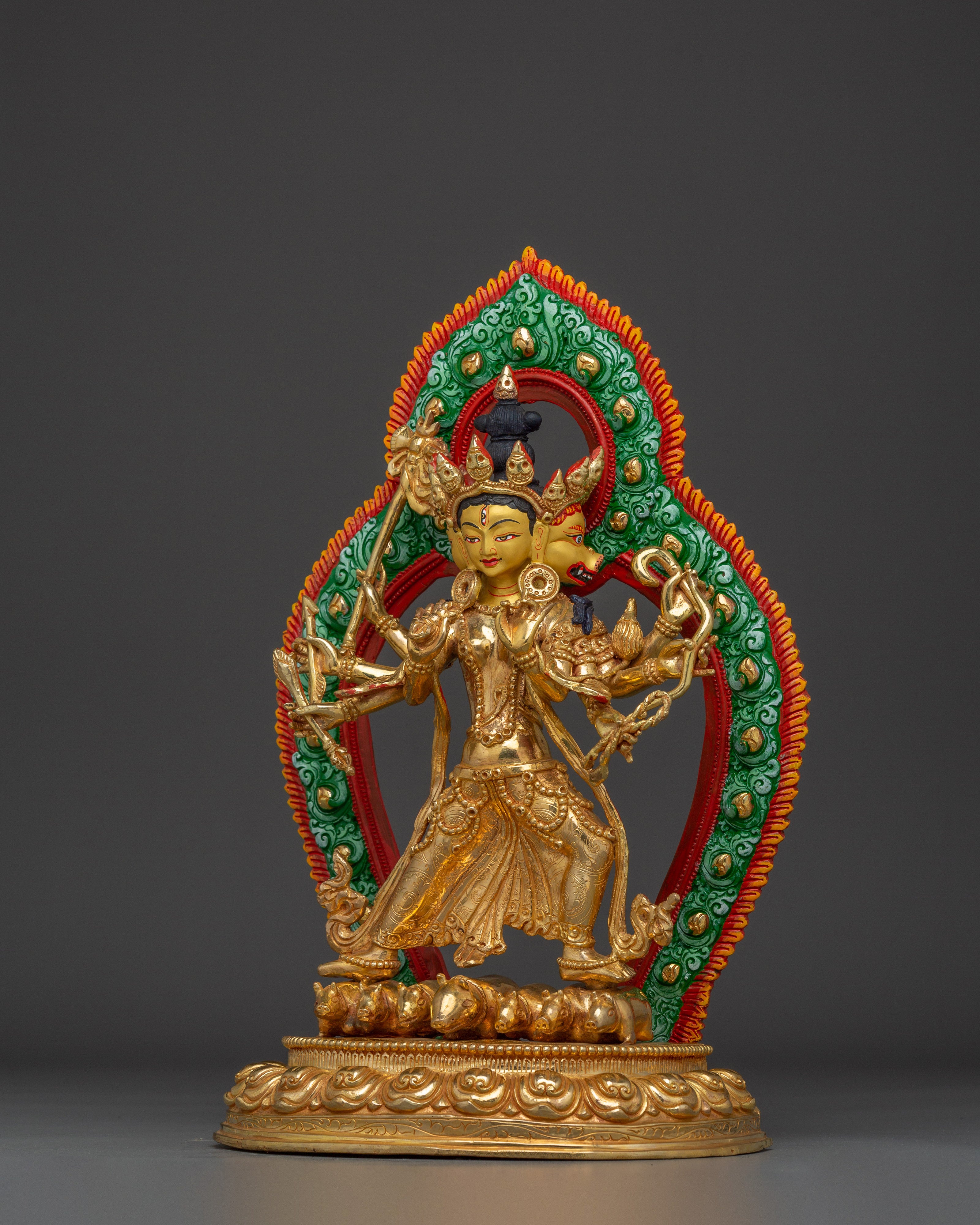 Handcrafted Marichi Gold Gilded Statue | Protector and Symbol of Enlightenment