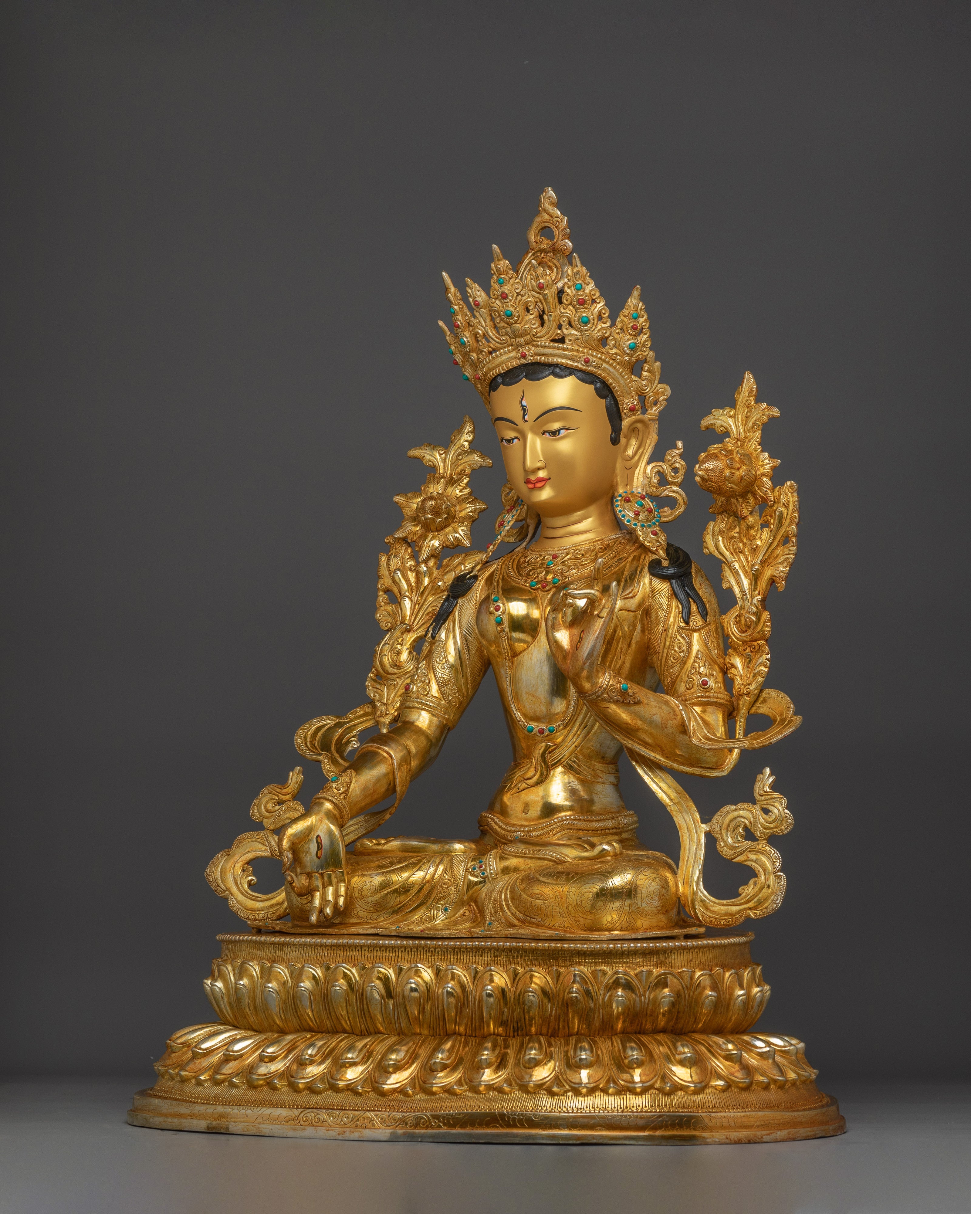 Calm Sita Tara Artwork | White Tara - Tibetan Healing Deity