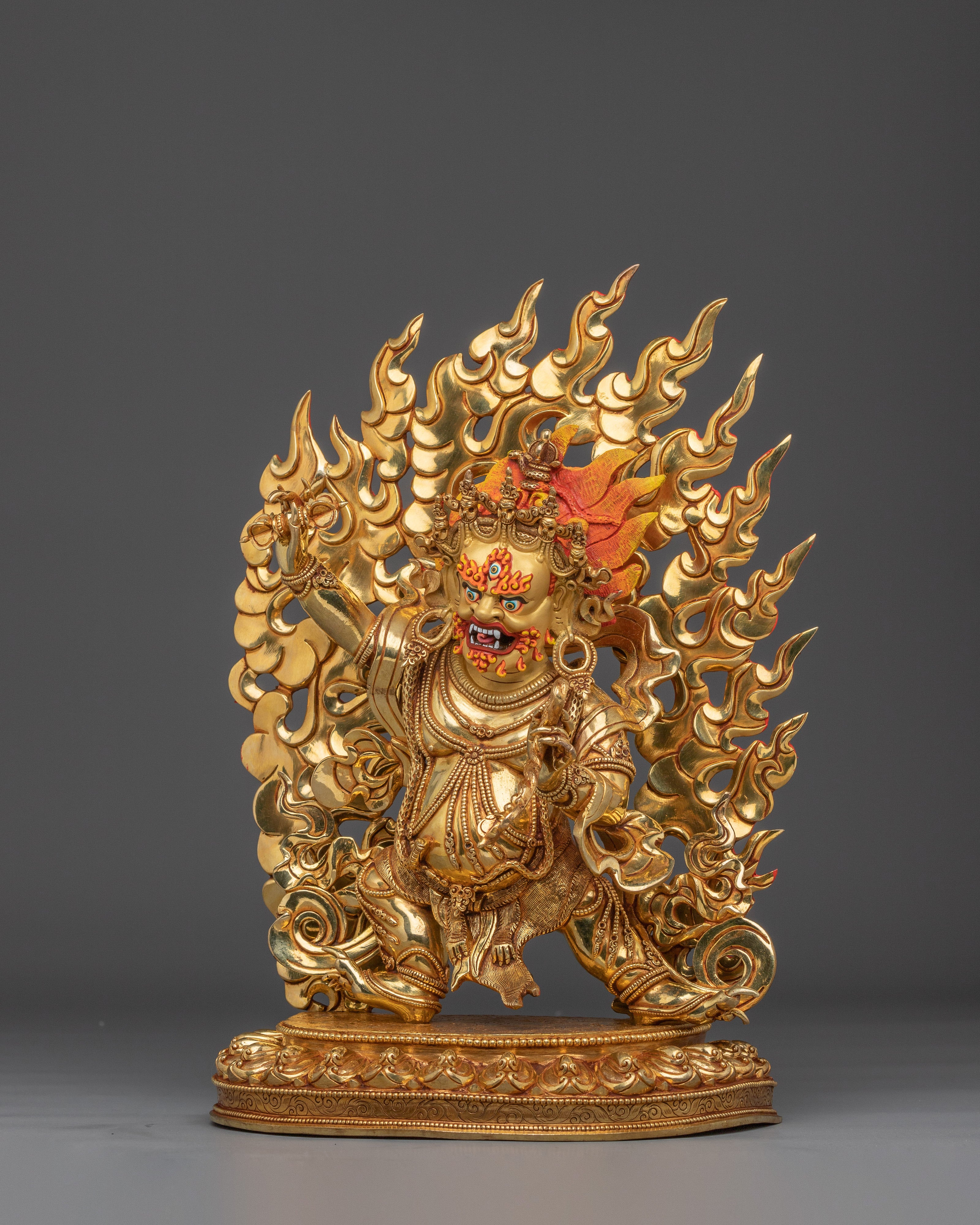 Vajrapani Golden Statue | Buddhist Spiritual Decor