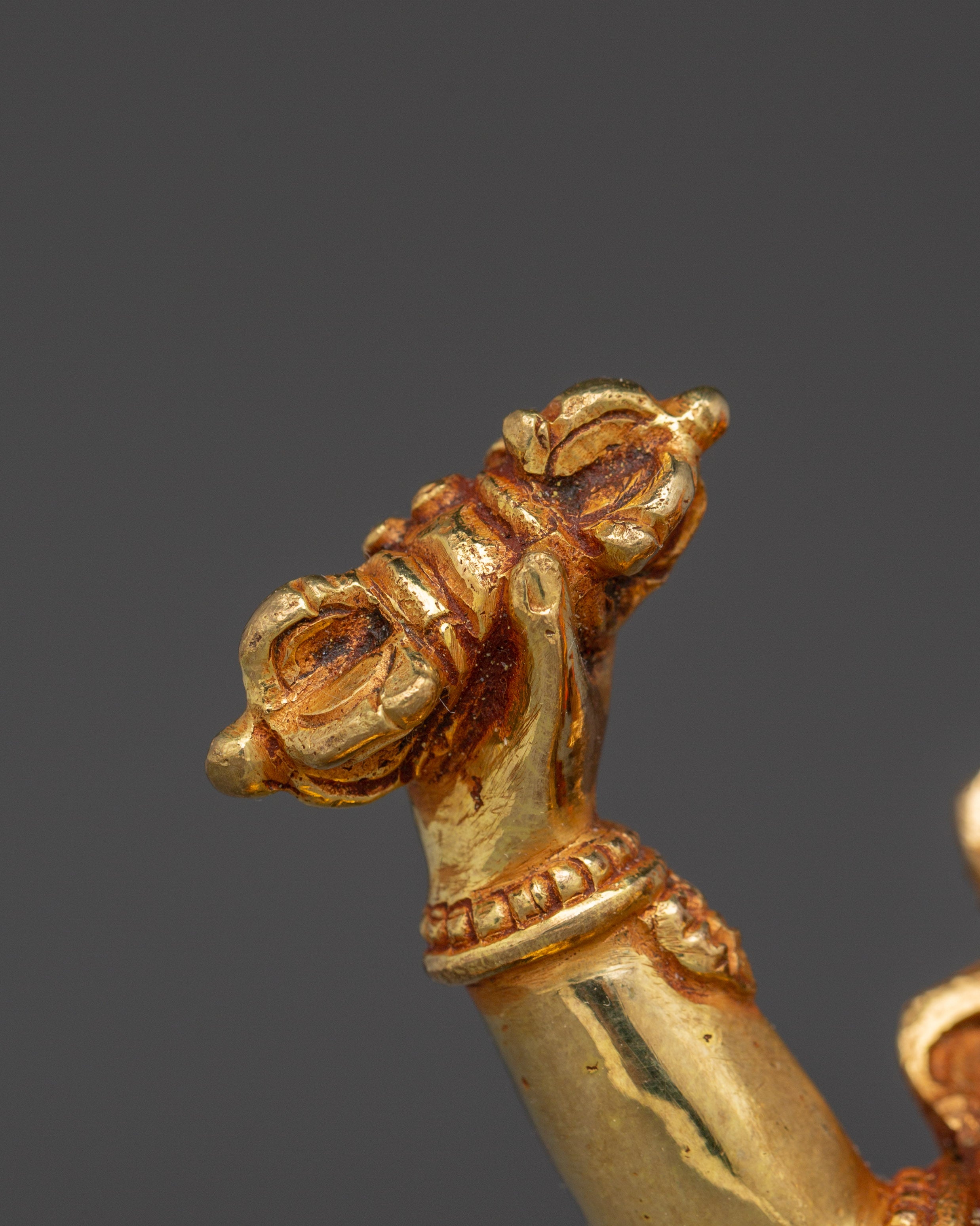 Vajrapani Gold Gilded and Copper Statue | Tibetan Protector Deity Sculpture