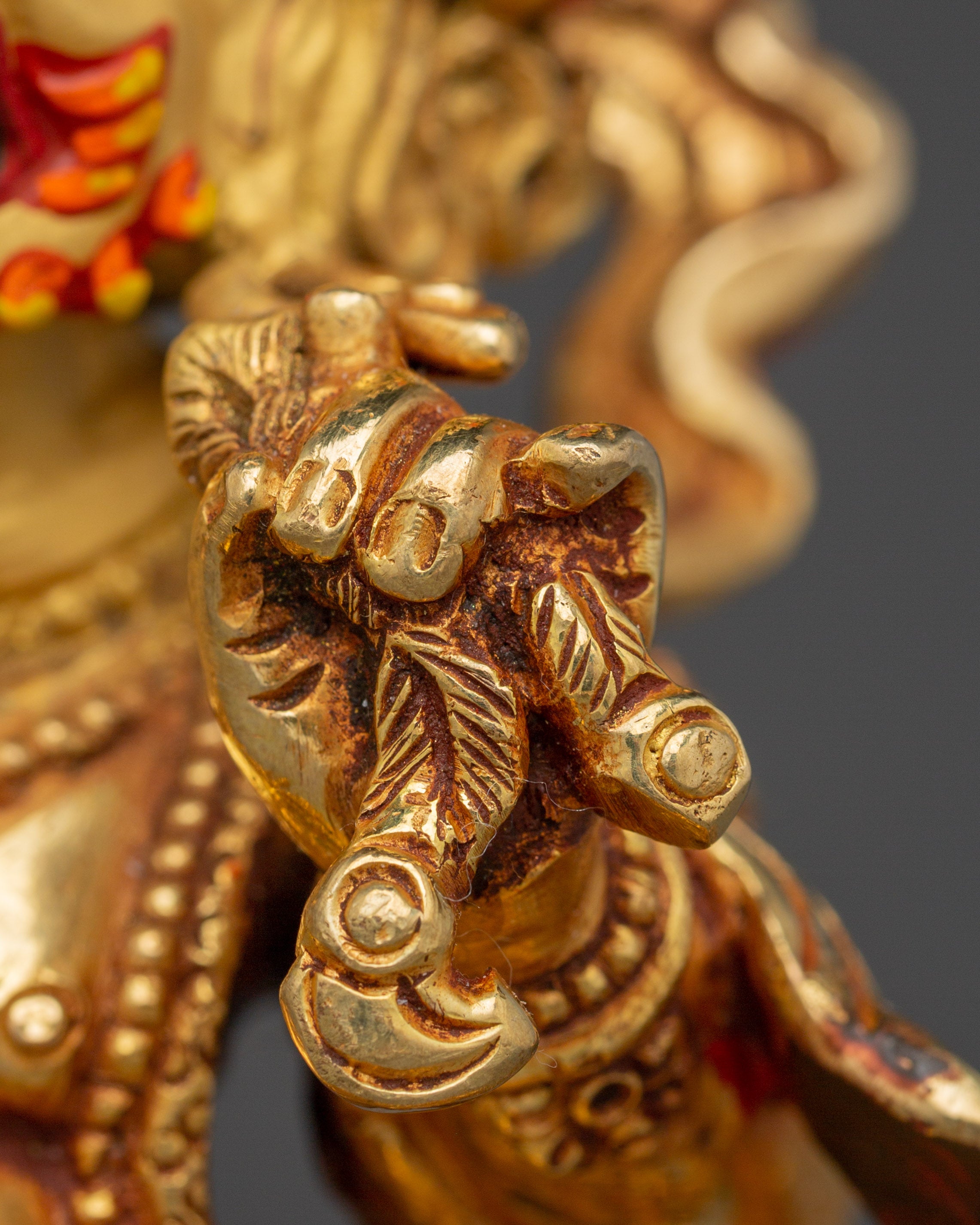 Vajrapani Gold Gilded and Copper Statue | Tibetan Protector Deity Sculpture