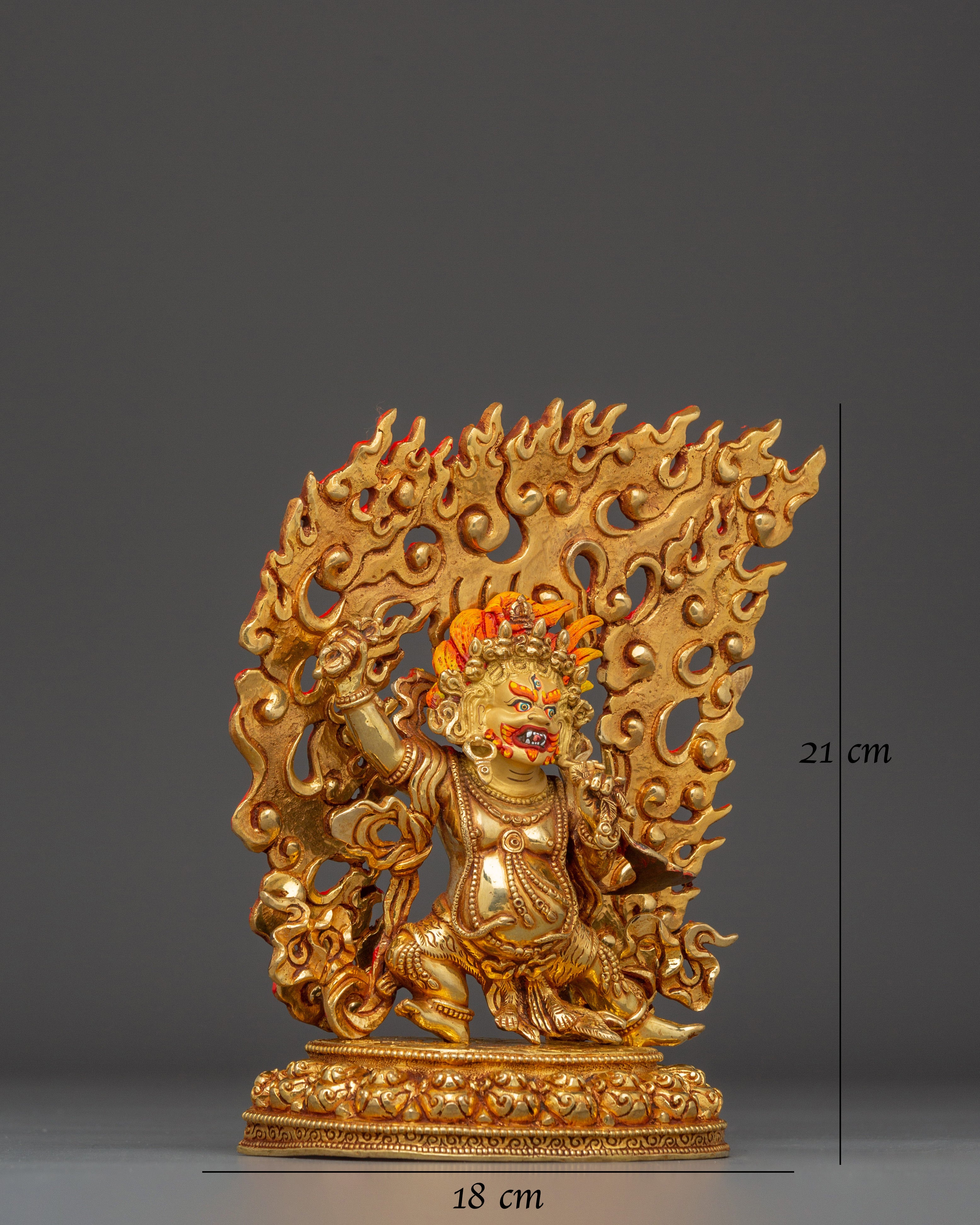 Vajrapani Gold Gilded and Copper Statue