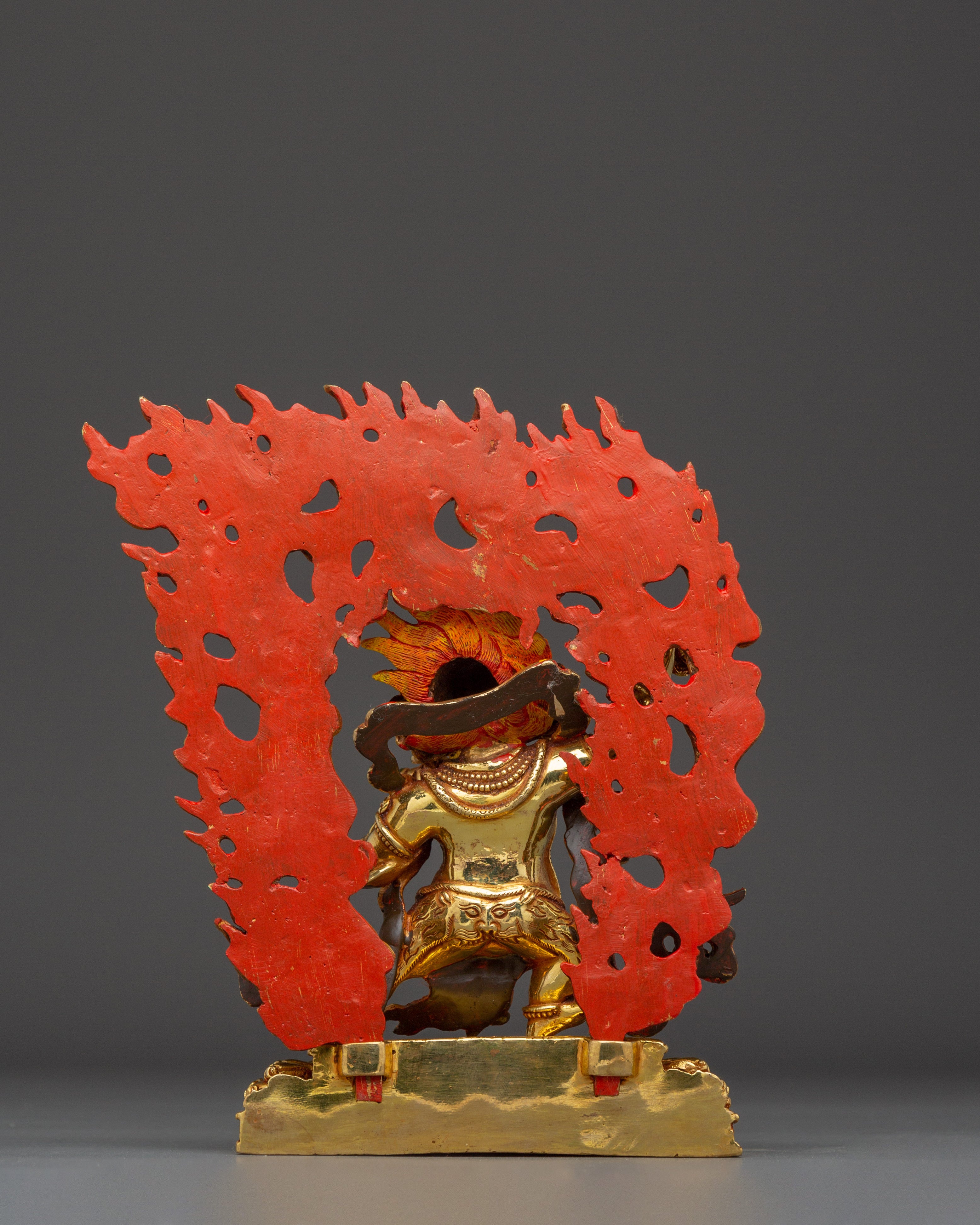 Vajrapani Gold Gilded and Copper Statue | Tibetan Protector Deity Sculpture