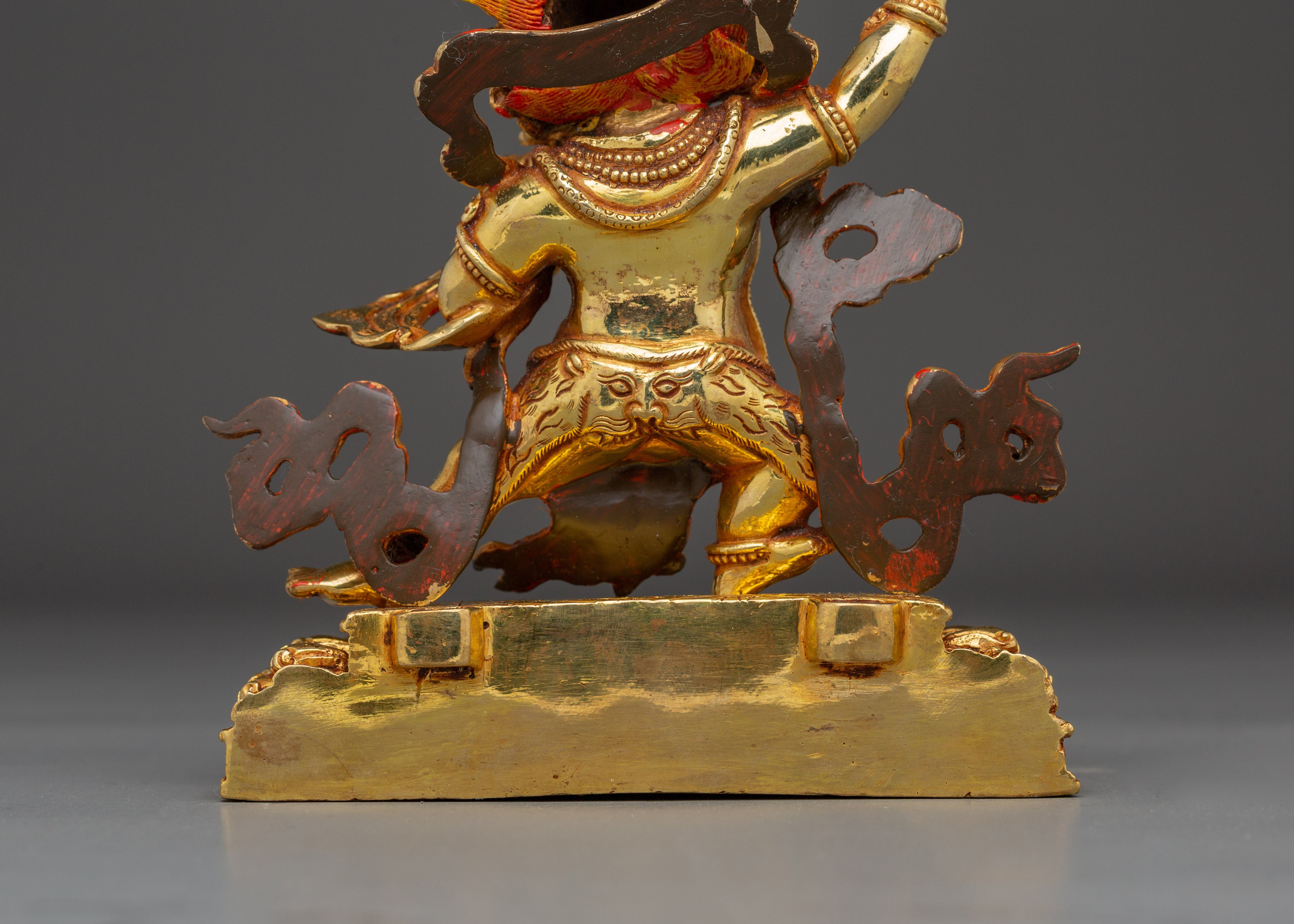 Vajrapani Gold Gilded and Copper Statue | Tibetan Protector Deity Sculpture