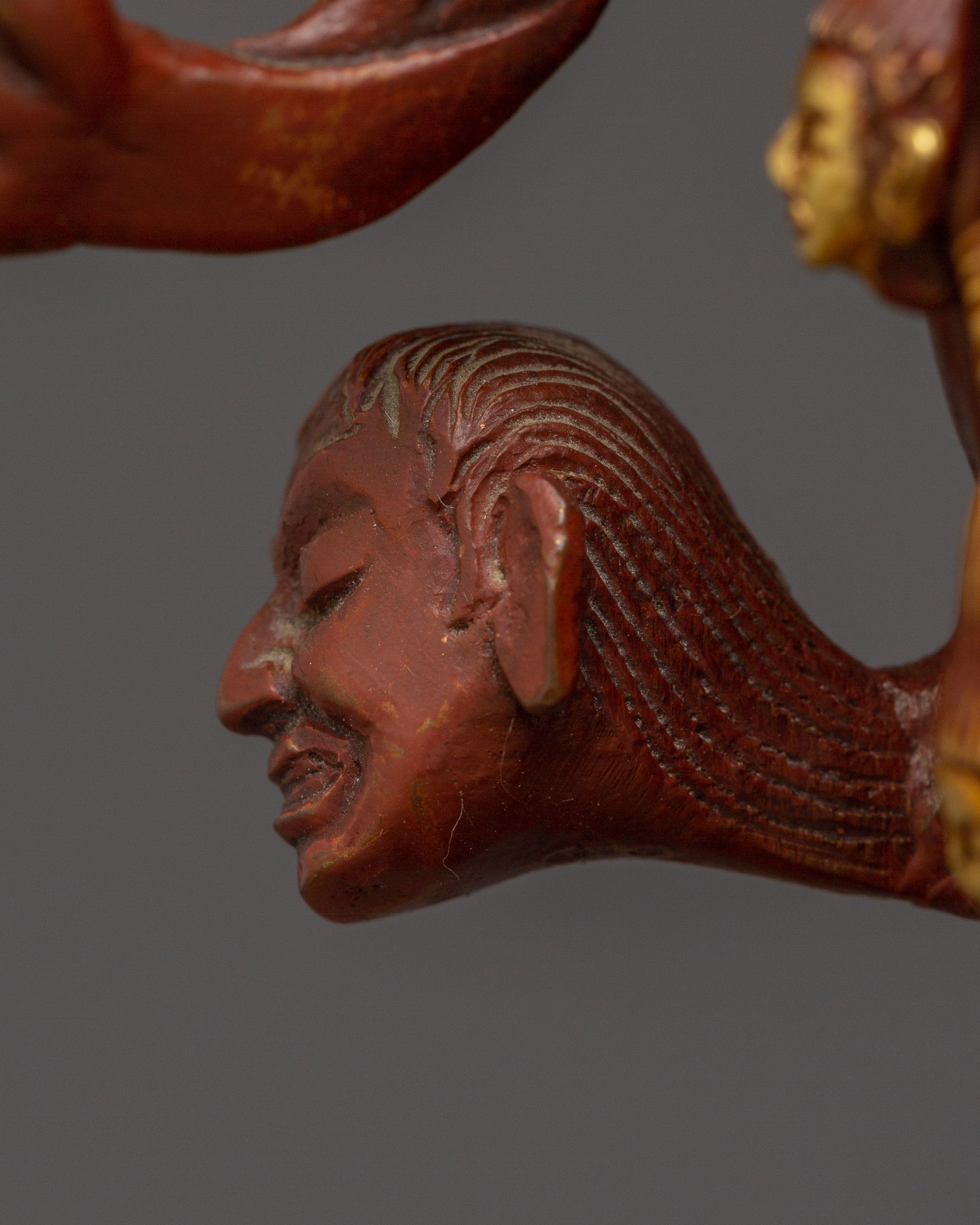 Red Troma Nagmo Statue | Tibetan Buddhist Dakini Artwork