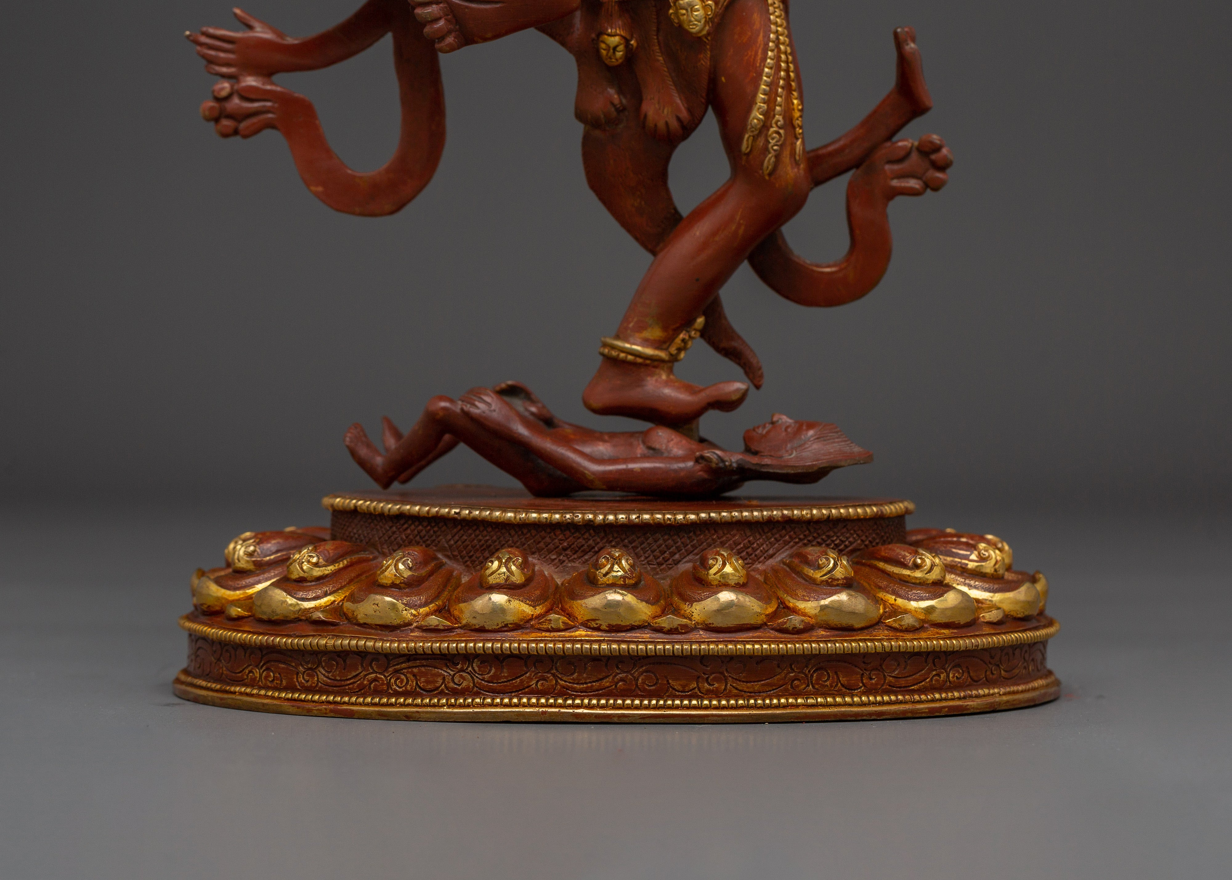 Red Troma Nagmo Statue | Tibetan Buddhist Dakini Artwork