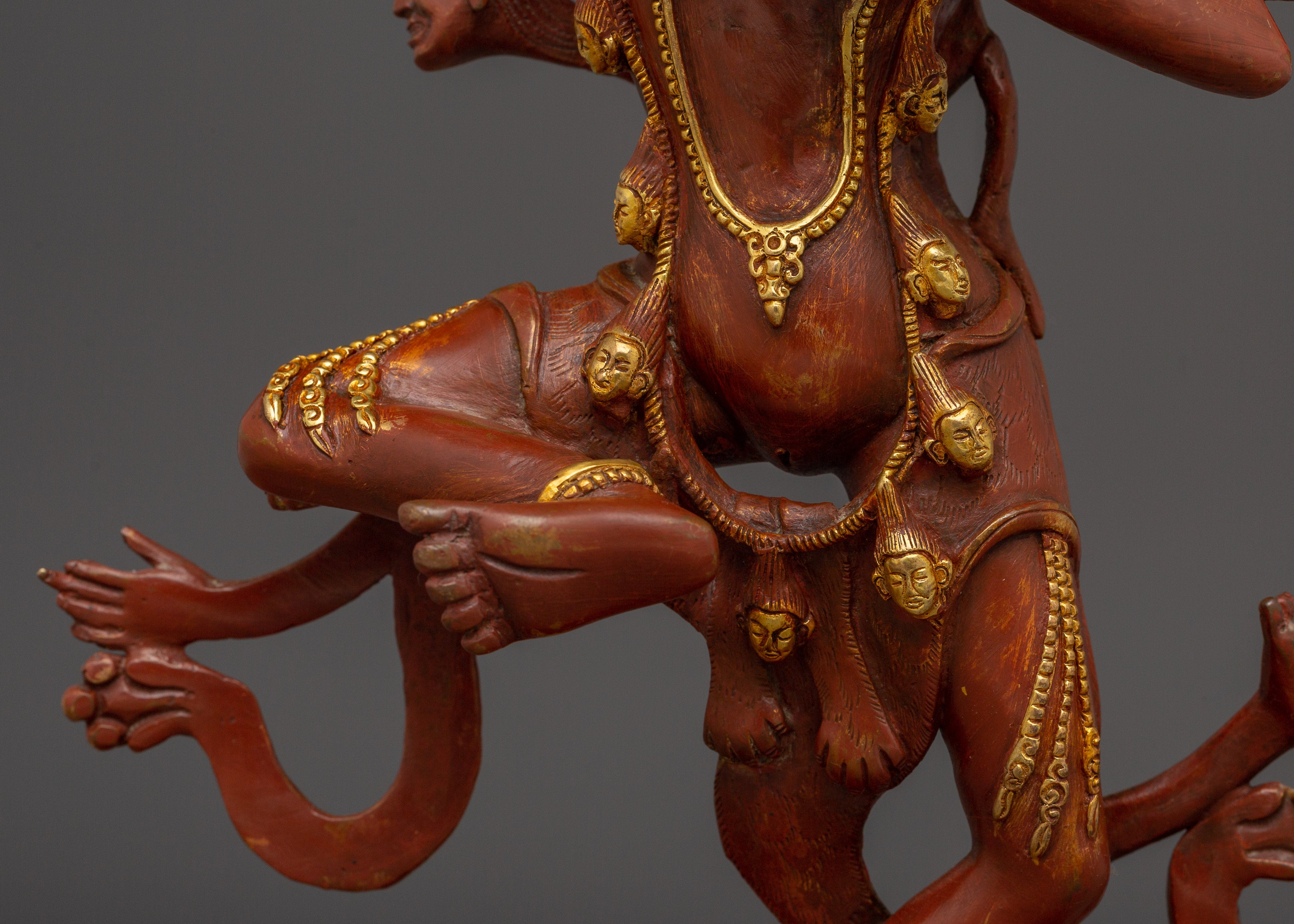 Red Troma Nagmo Statue | Tibetan Buddhist Dakini Artwork