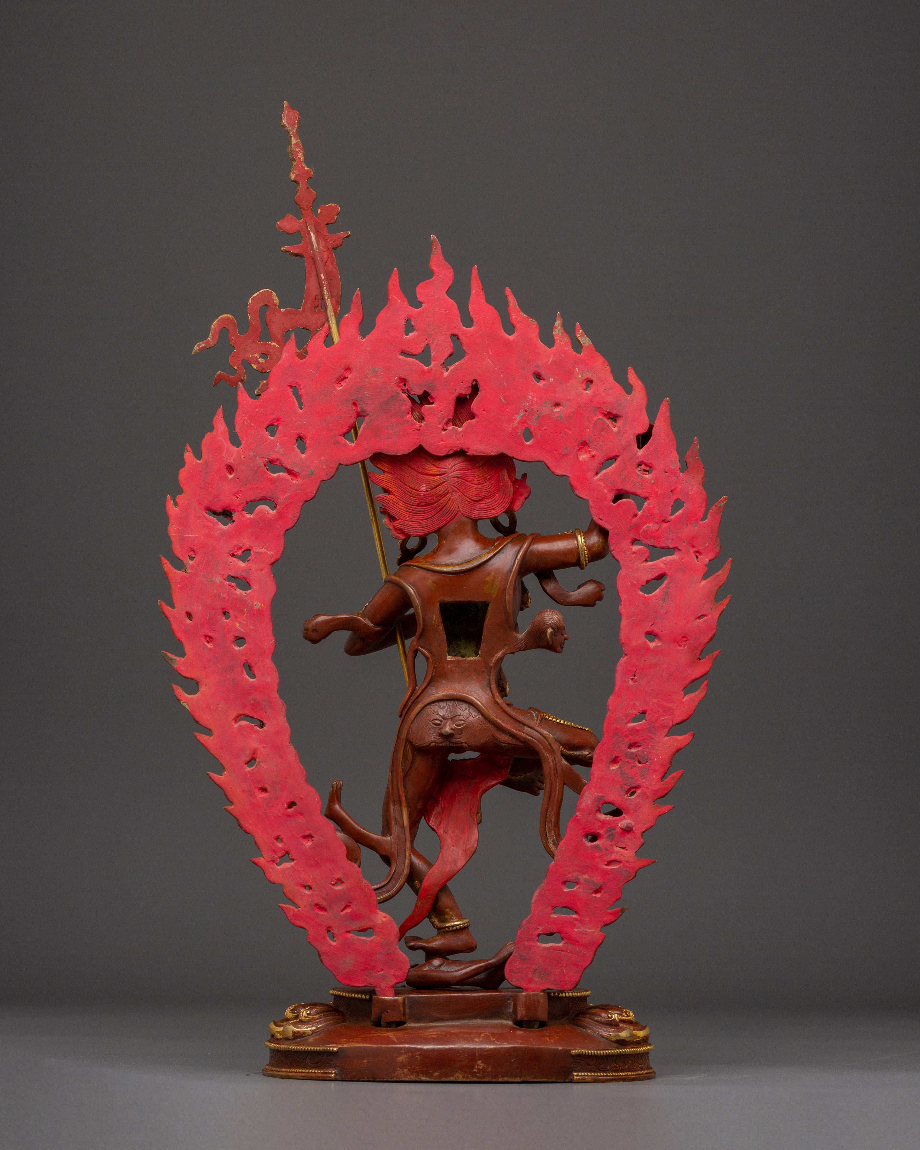 Red Troma Nagmo Statue | Tibetan Buddhist Dakini Artwork