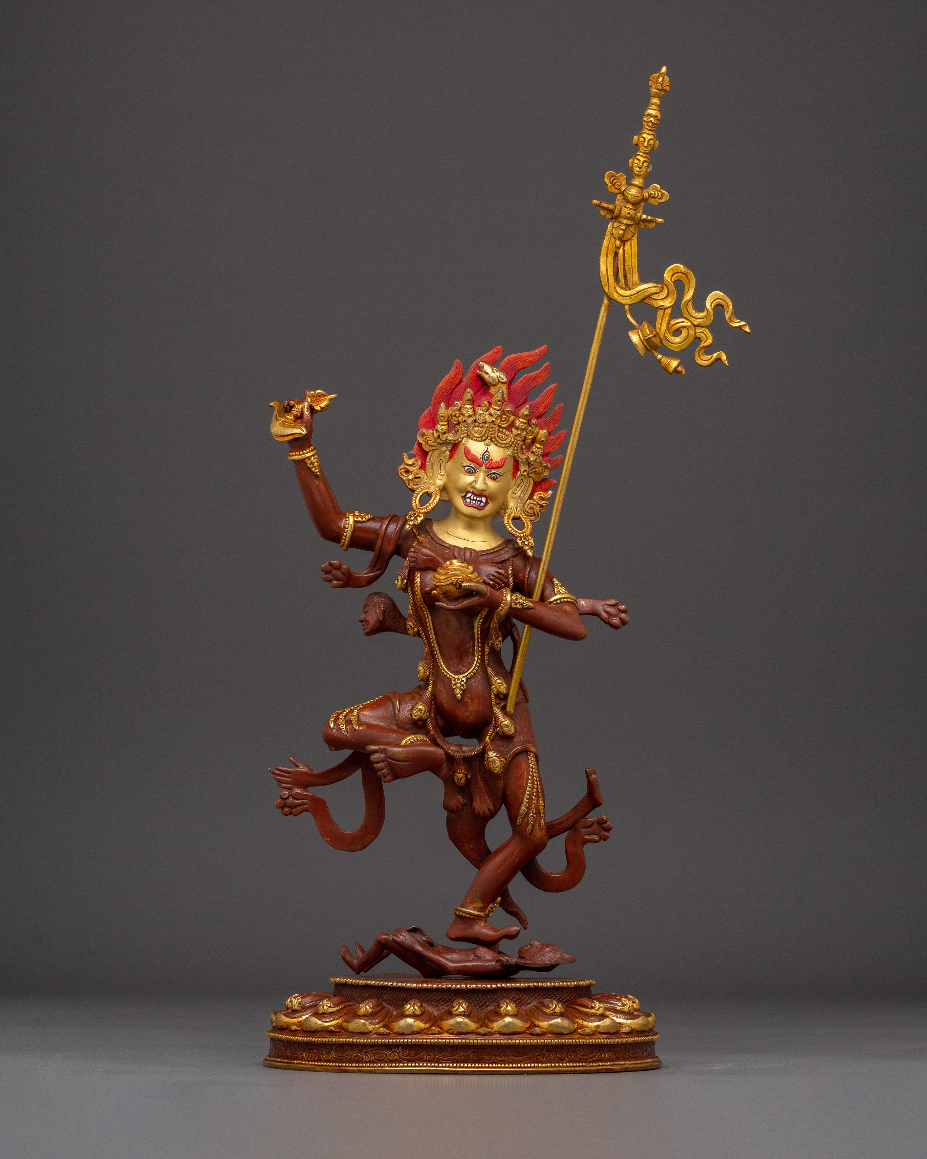 Red Troma Nagmo Statue | Tibetan Buddhist Dakini Artwork