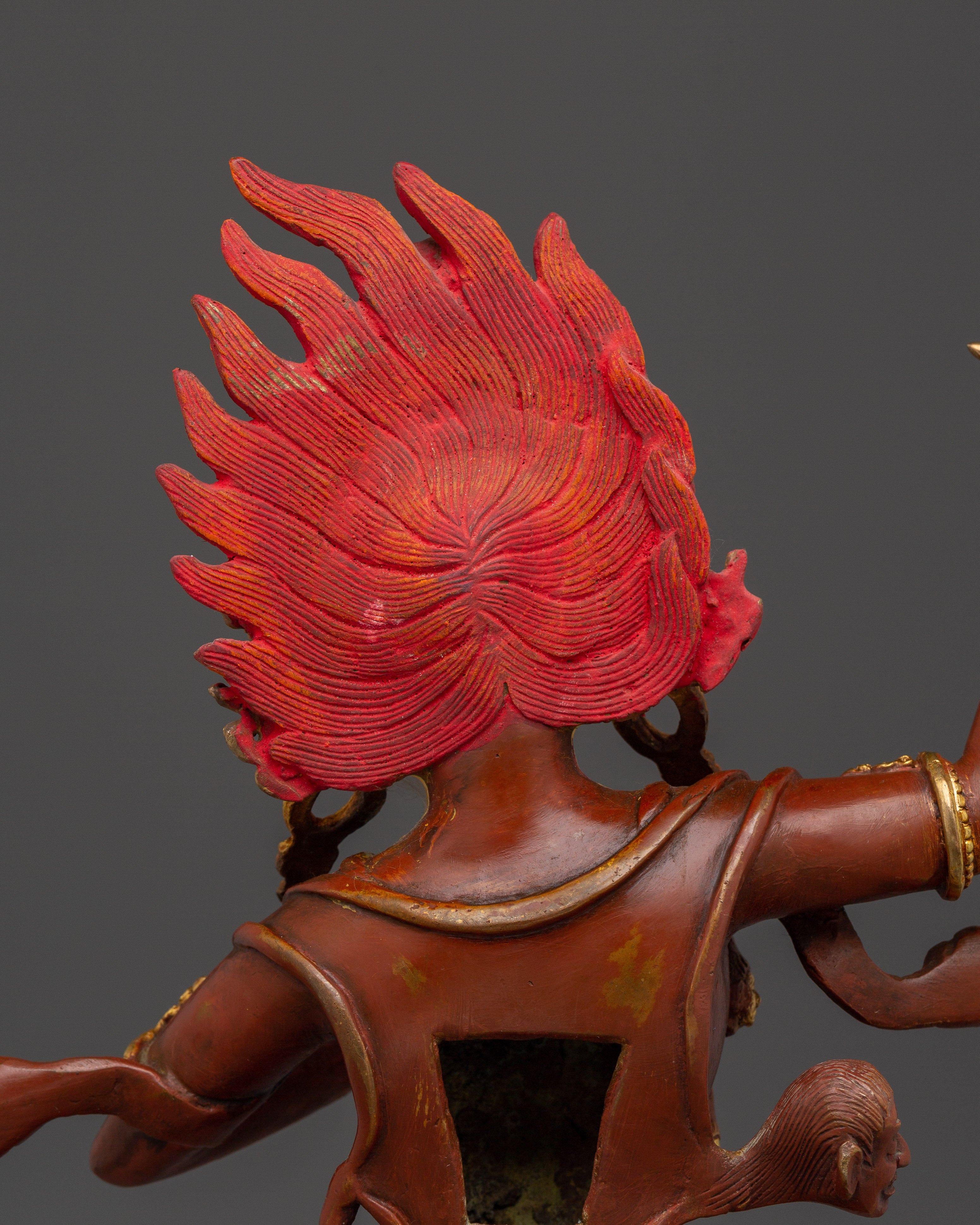 Red Troma Nagmo Statue | Tibetan Buddhist Dakini Artwork