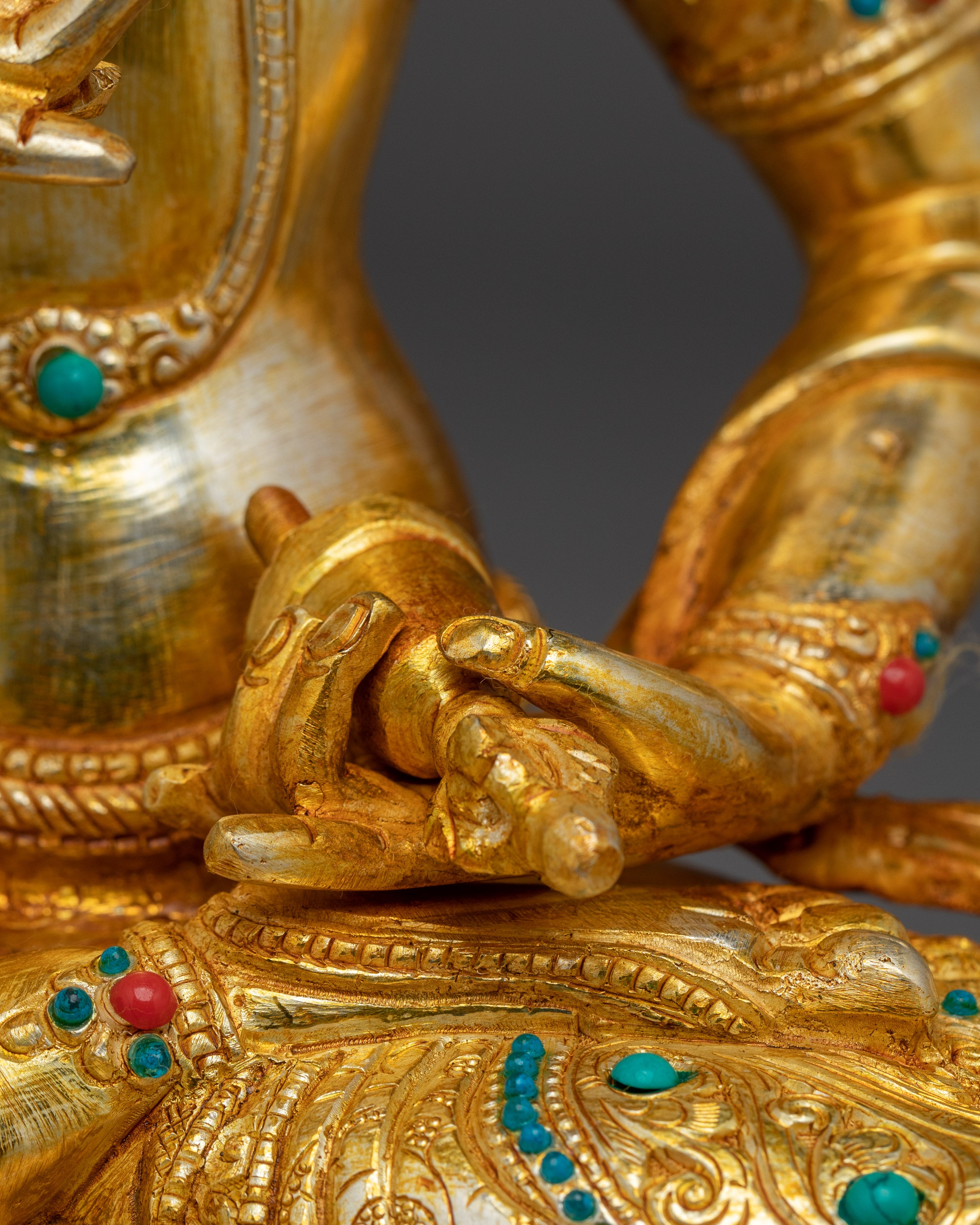 Golden Dorje Sempa Statue | Vajrasattva - Buddhist Purification Deity