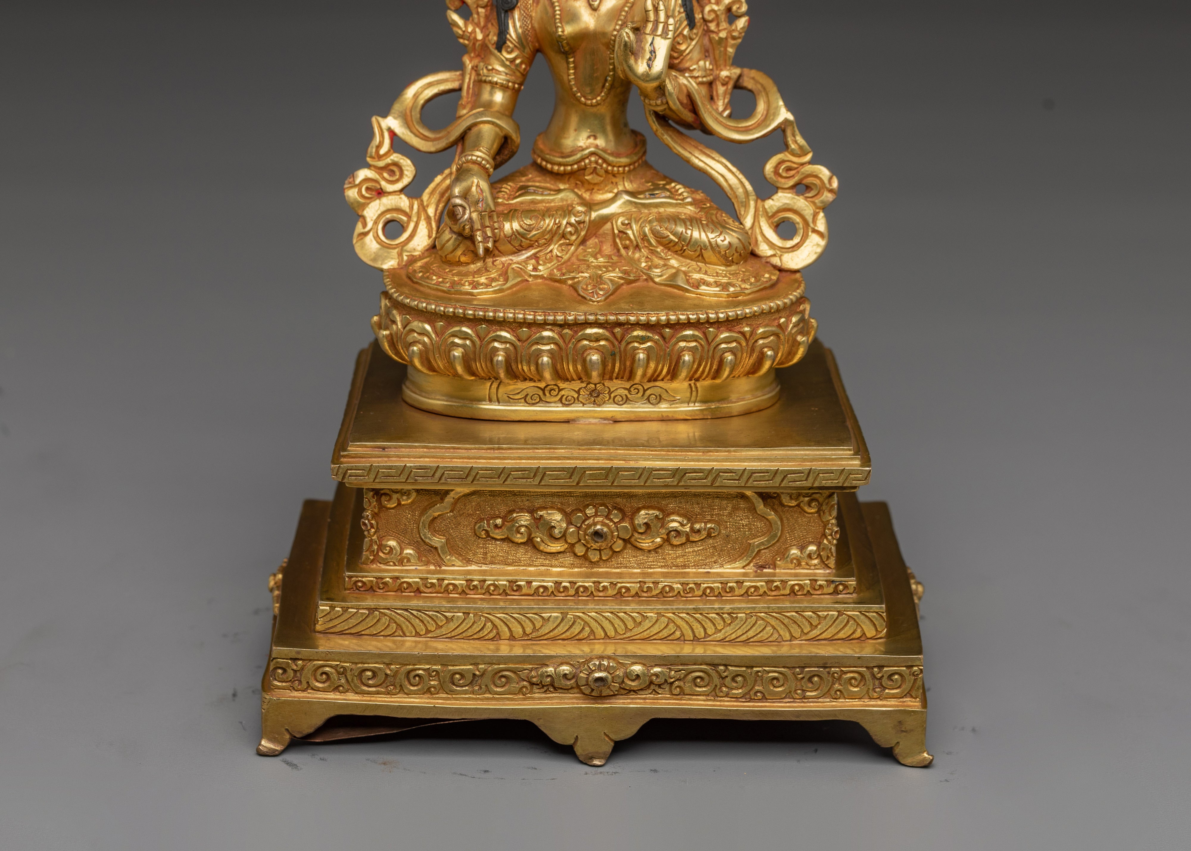 White Tara Radiant Statue | Sita Tara in Throne - Tibetan Healing Deity