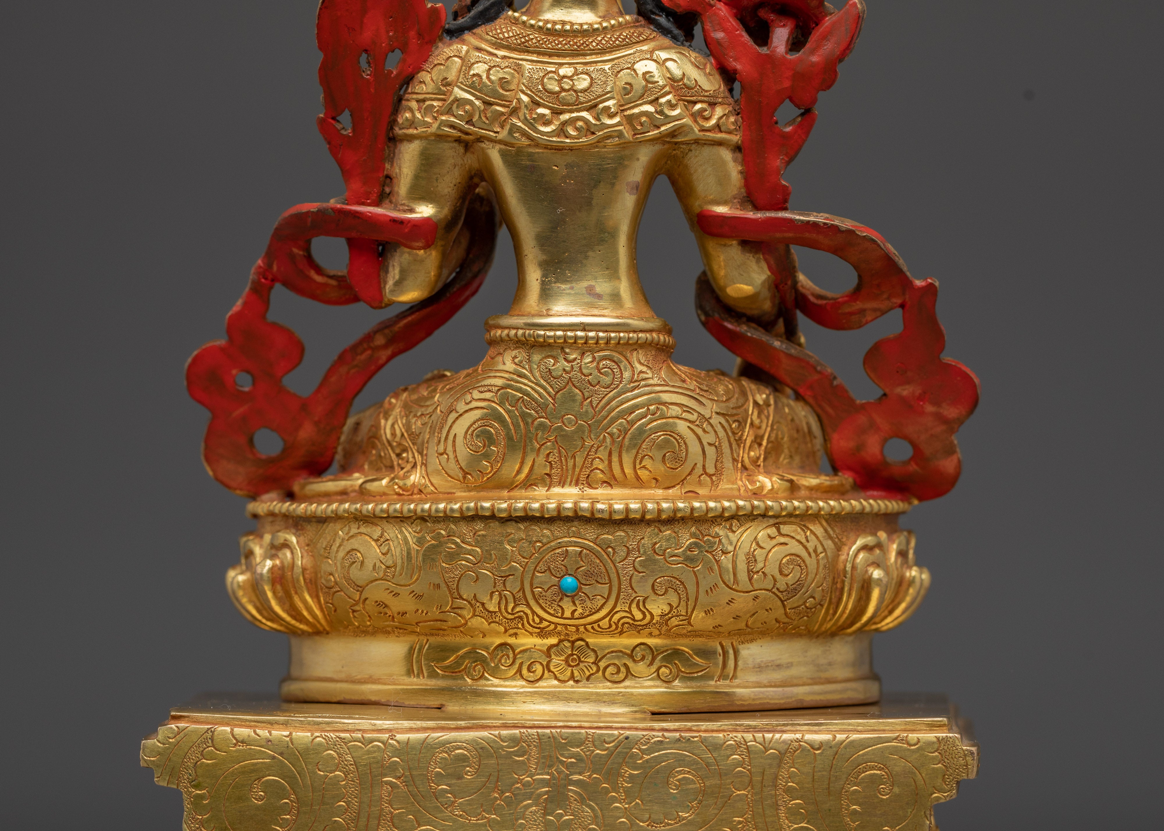 White Tara Radiant Statue | Sita Tara in Throne - Tibetan Healing Deity