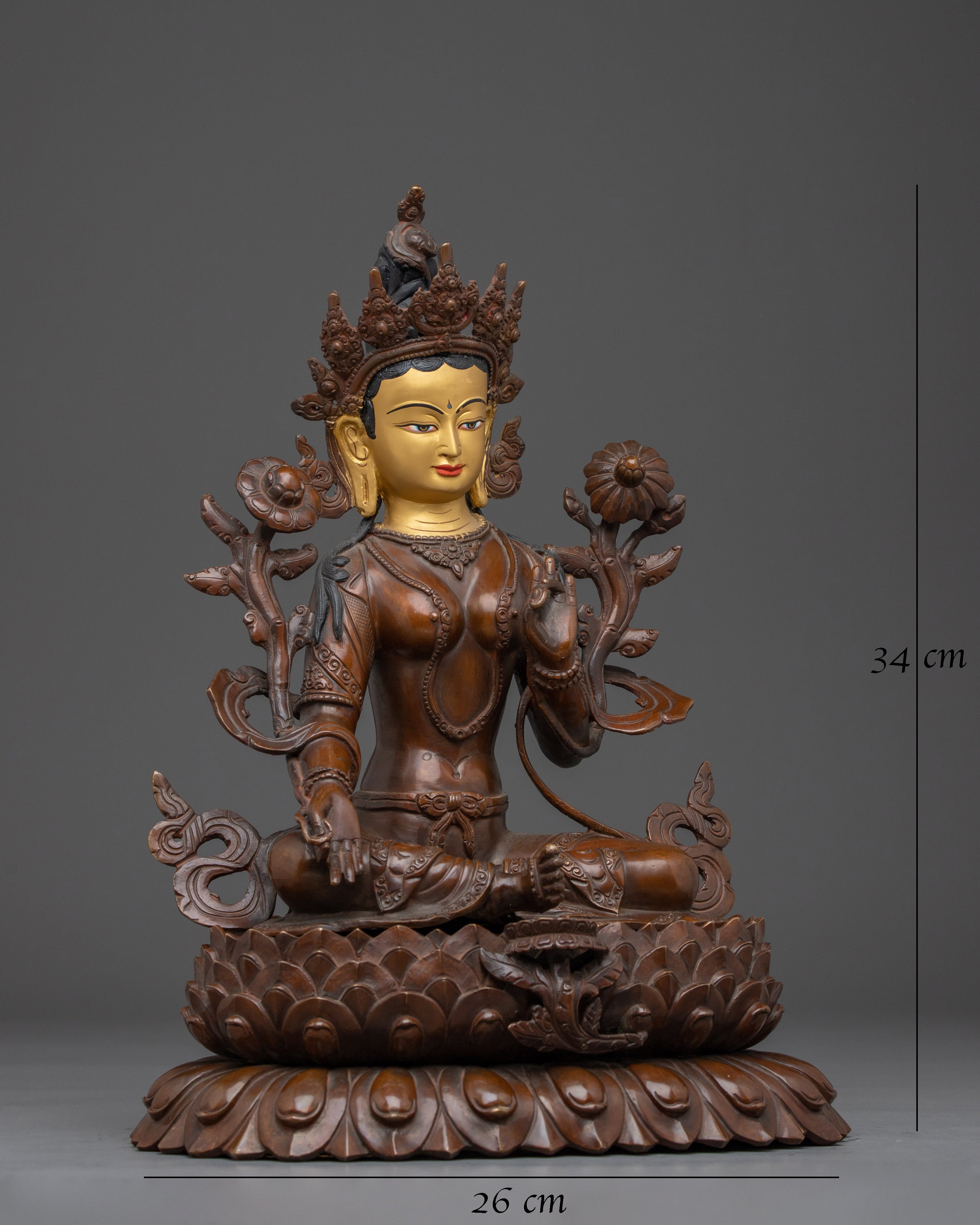 Female Enlightenment Deity Green Tara Art