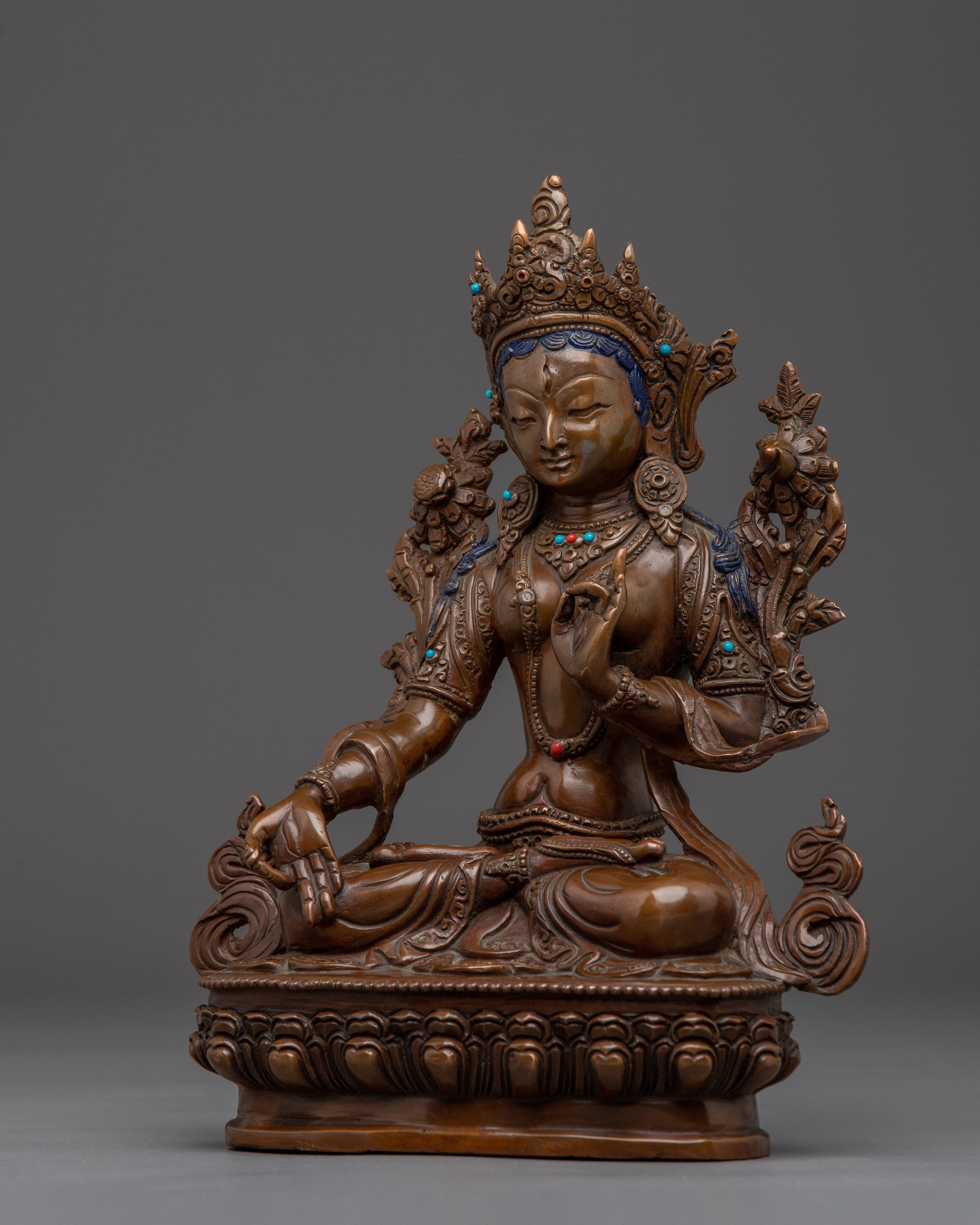 Handmade Sacred Feminine Artwork of White Tara | Bodhisattva of Compassion