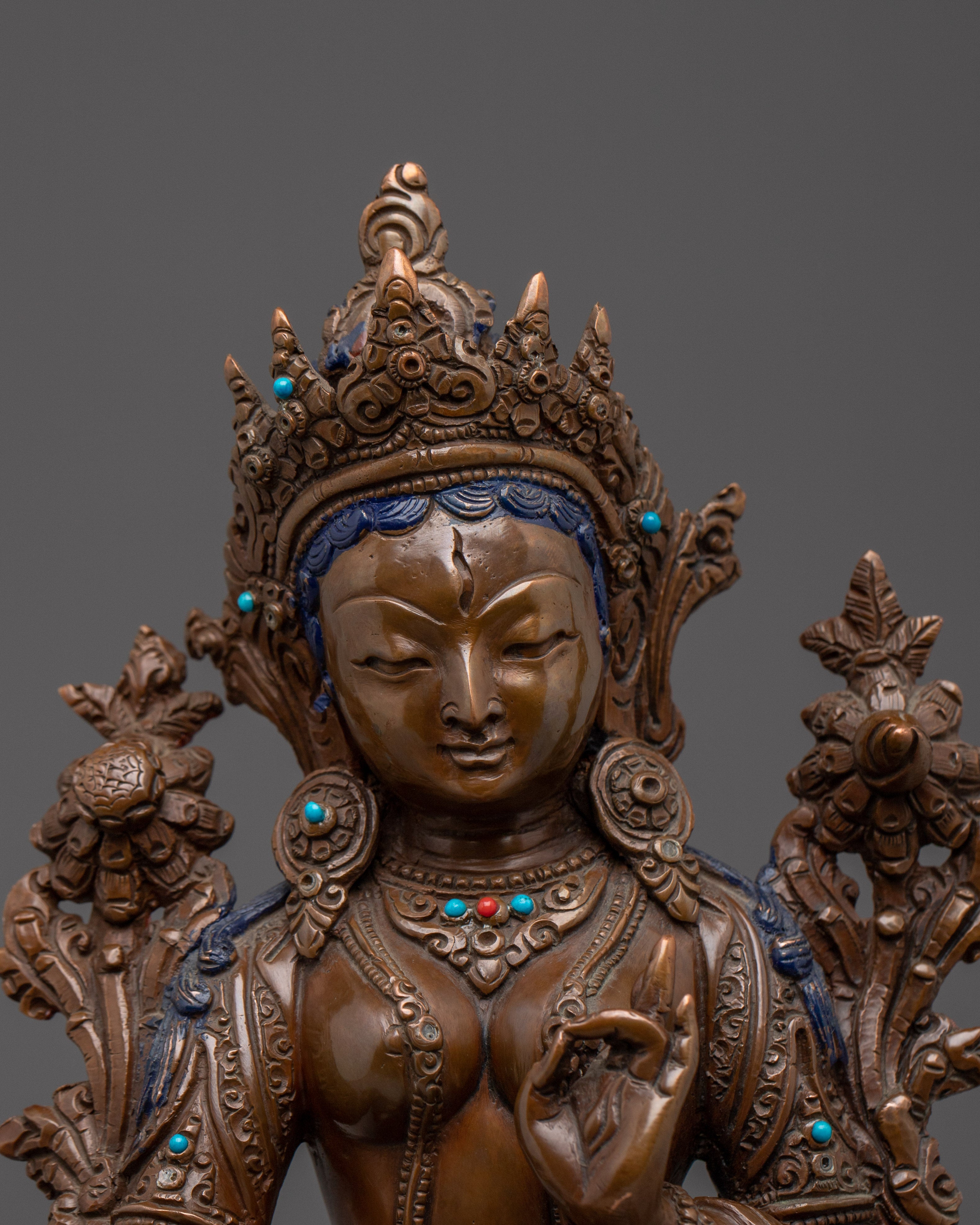 Handmade Sacred Feminine Artwork of White Tara | Bodhisattva of Compassion