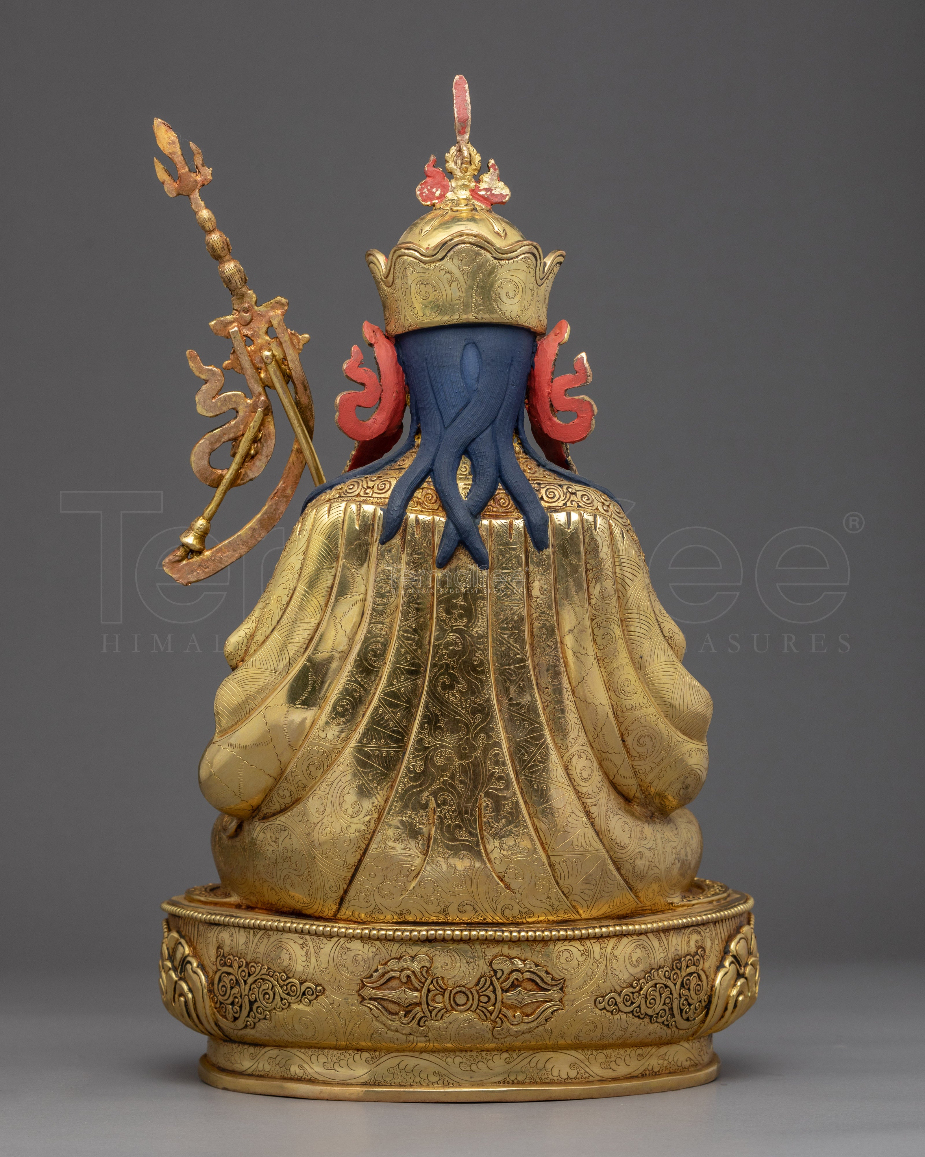 Statue of Guru Rinpoche | 24k Gold Gilded Sculpture