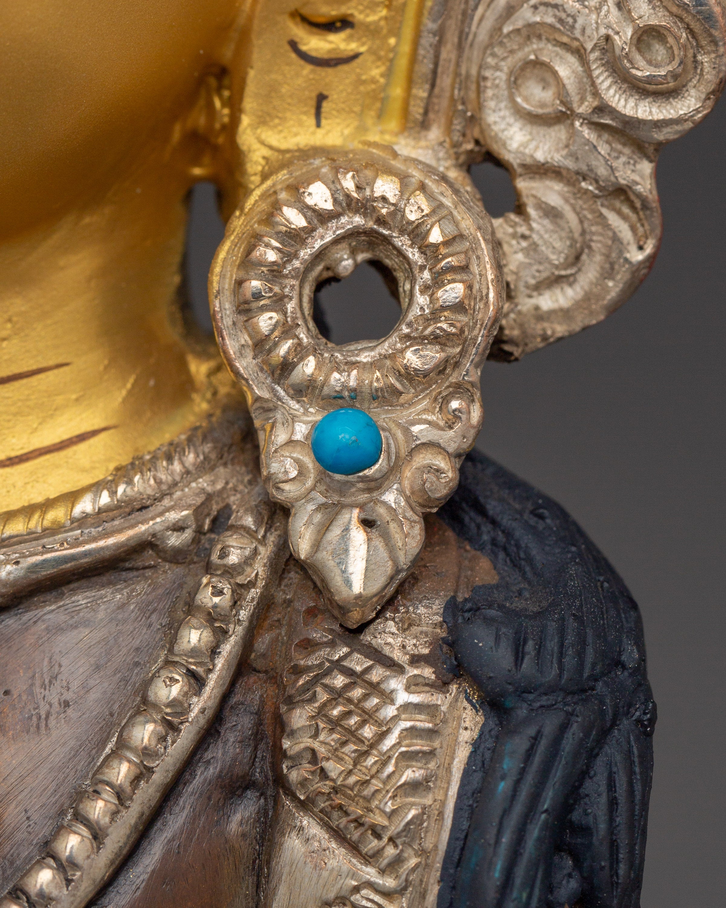 Himalayan Oxidized Copper Artwork of Amitayus | Deity for Longevity and Blessings