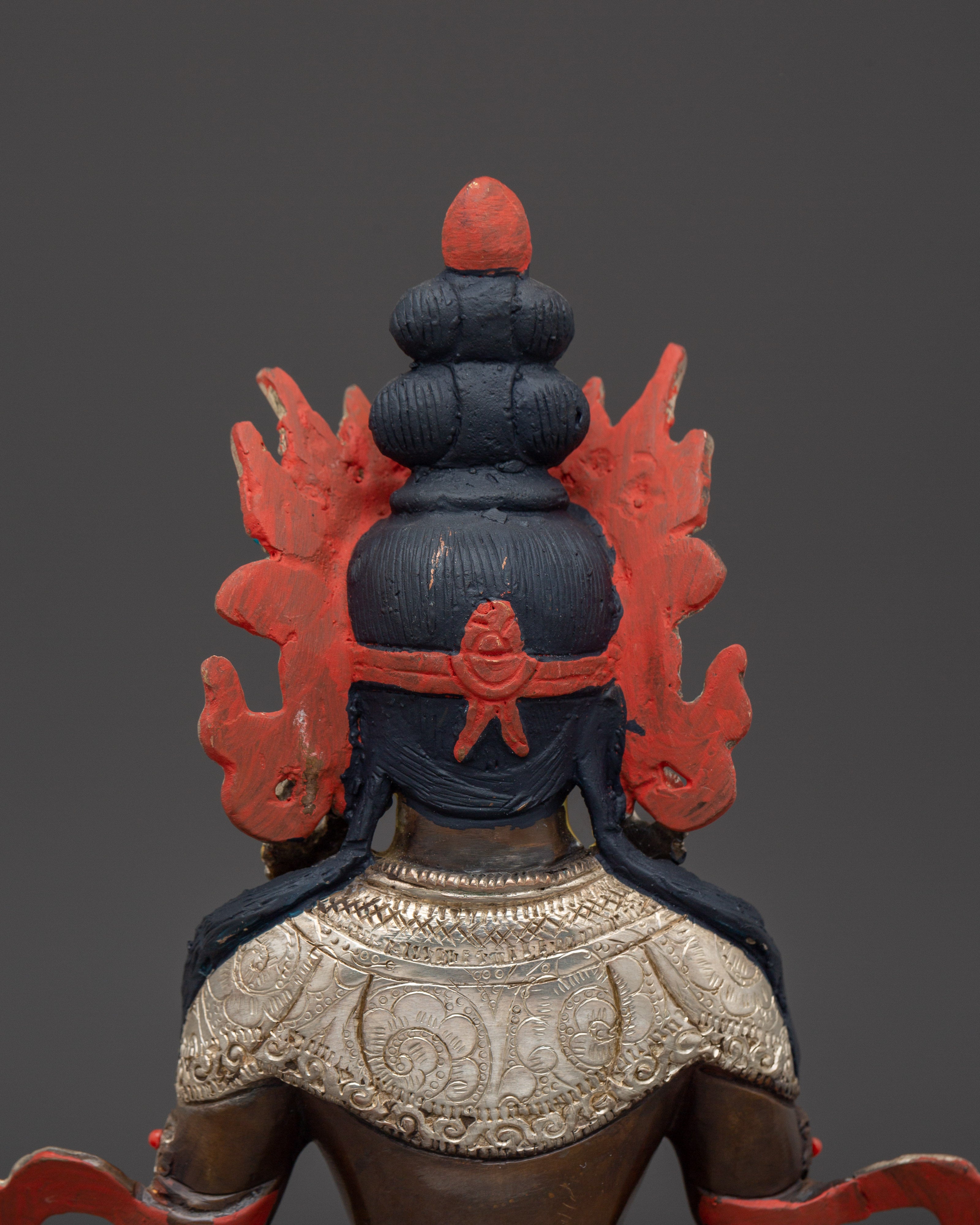Himalayan Oxidized Copper Artwork of Amitayus | Deity for Longevity and Blessings