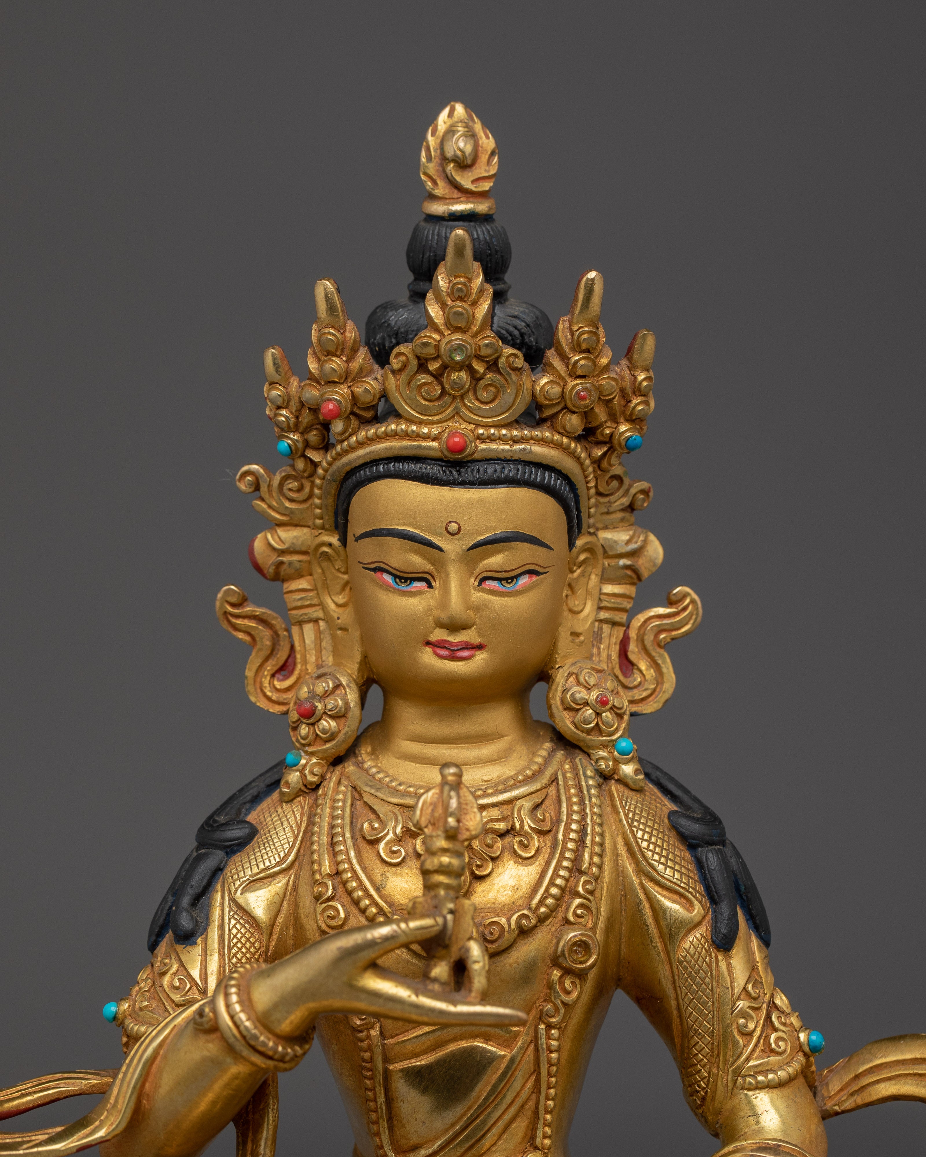 Golden Dorje Sempa Statue | Vajrasattva - Embodiment of Purity