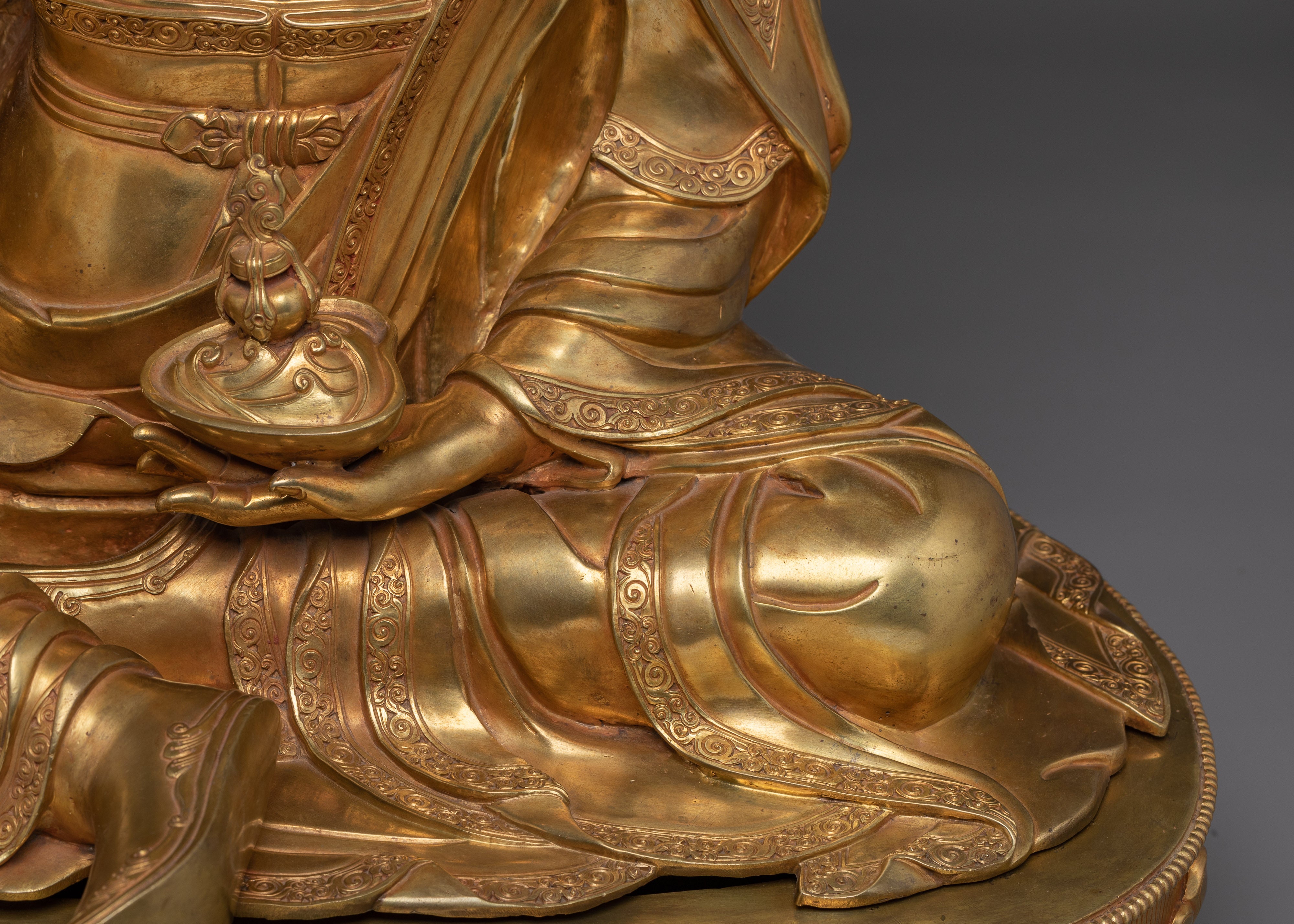 Spiritual Protector Guru Rinpoche Figurine | The Tantric Sage of Himalayan Buddhism