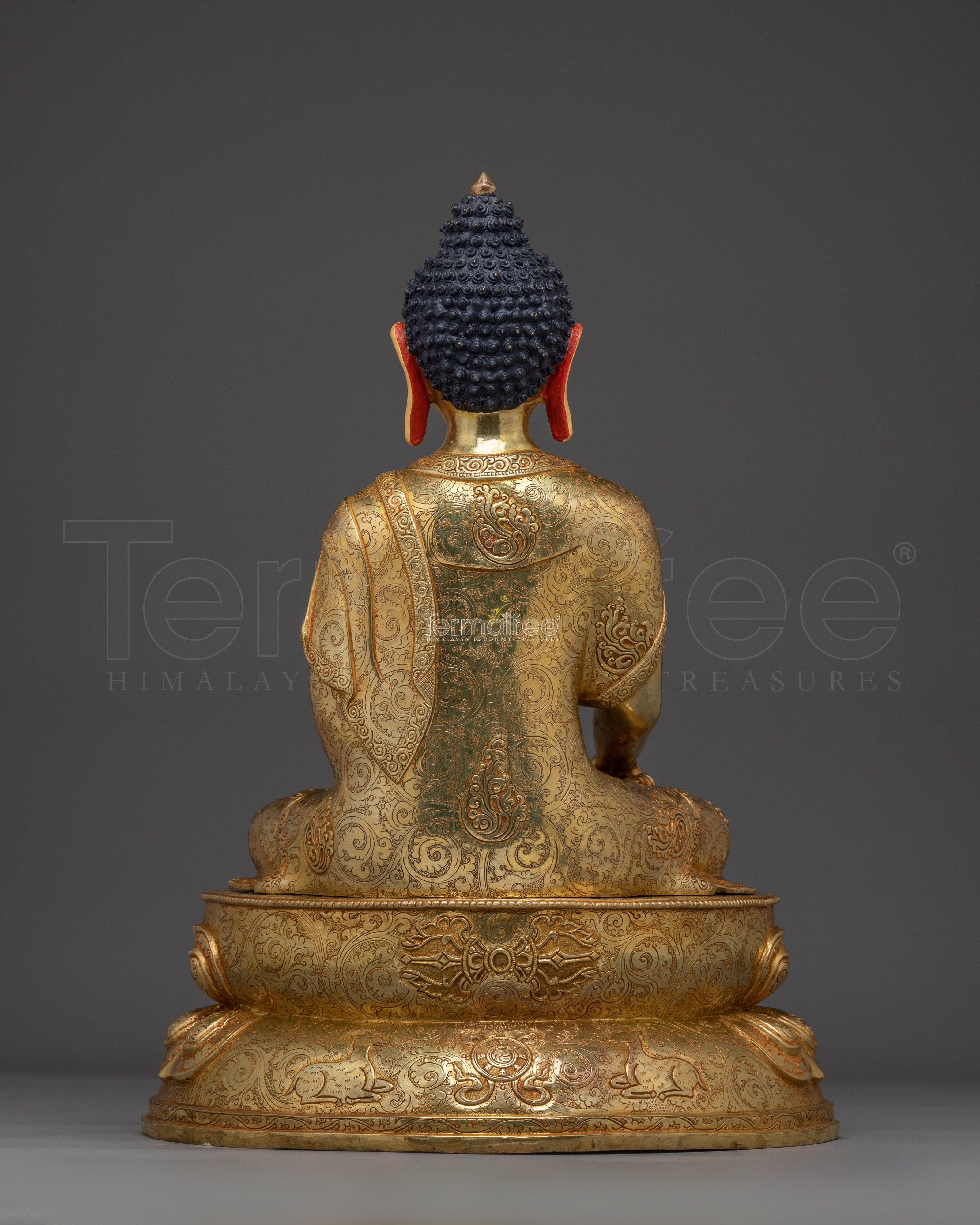 Peaceful Shakyamuni Buddha Golden Statue | Historical Gautama Buddha