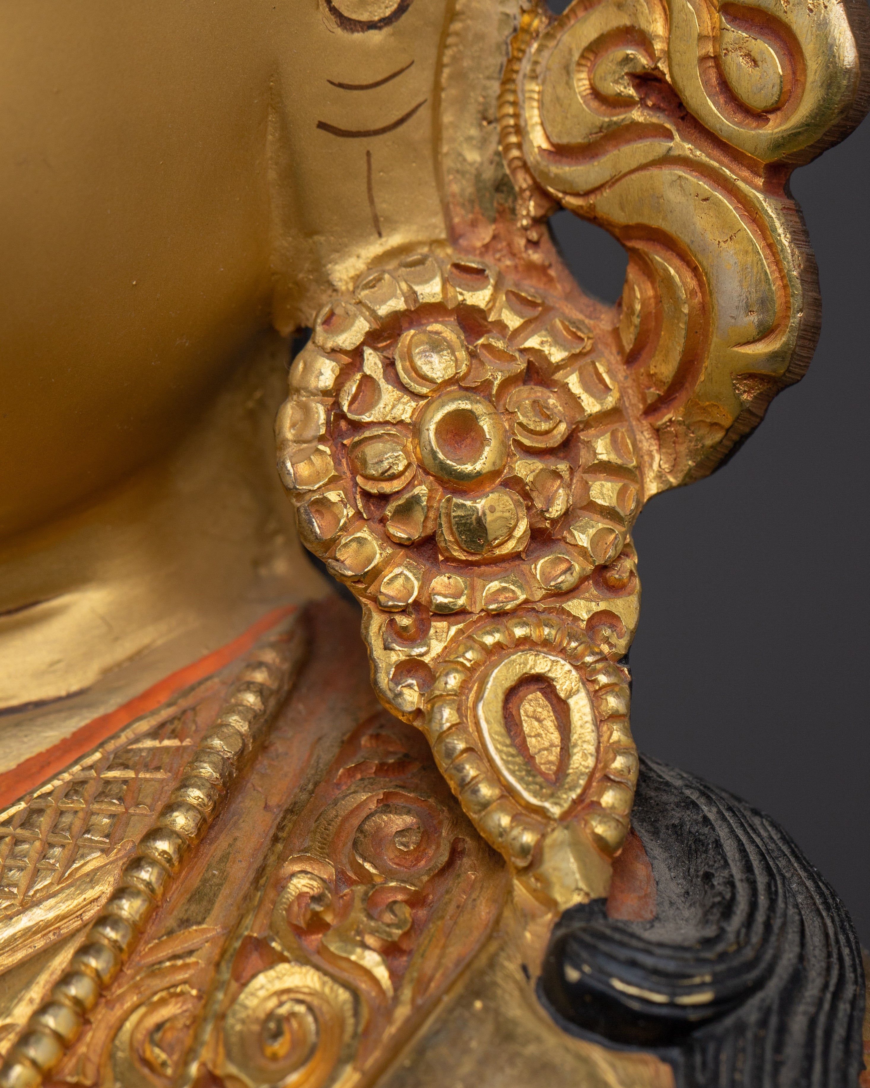 Guru Rinpoche Statue in Copper | Sacred Shrine Decor from Nepal