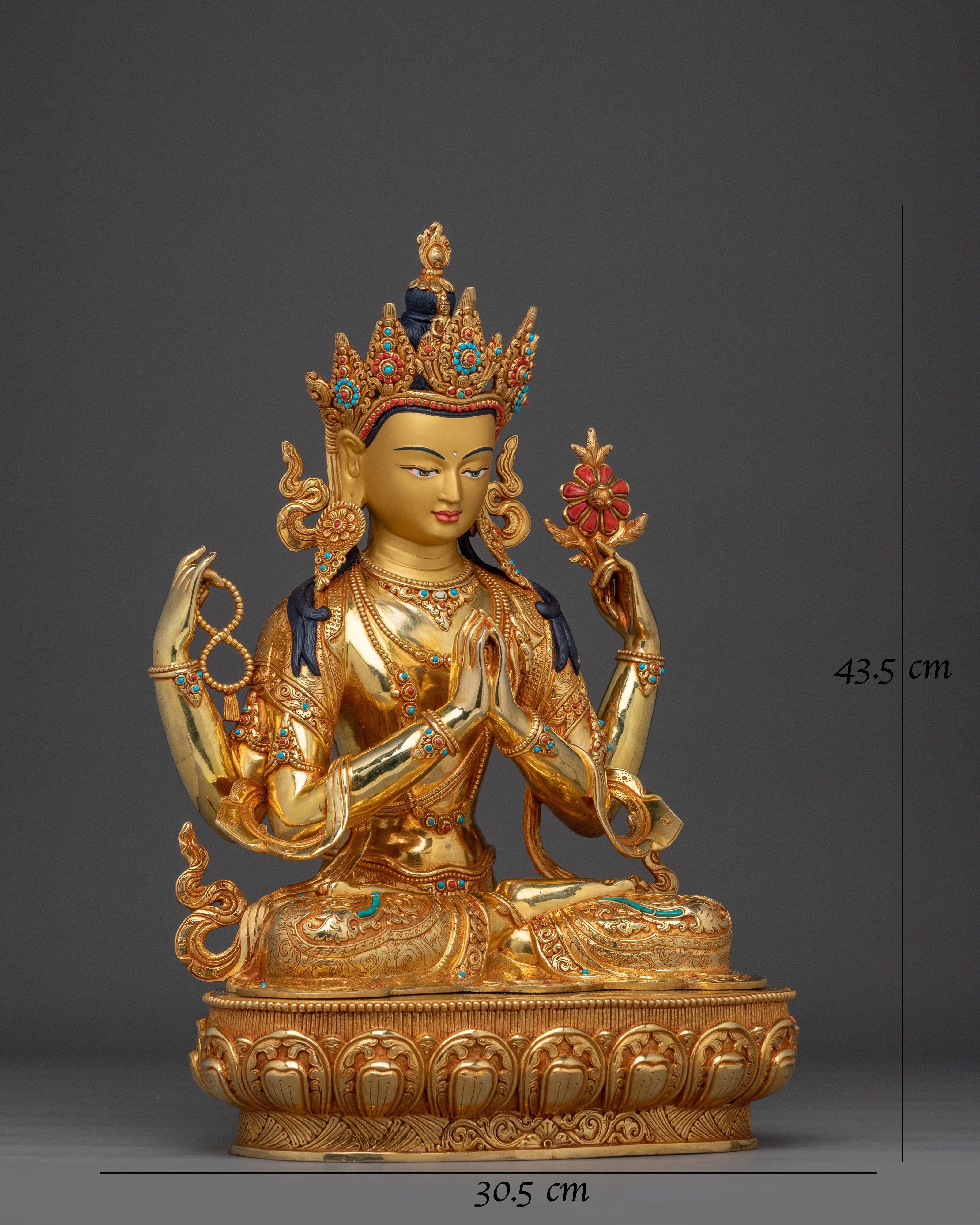 Four-Armed Avalokiteshvara Compassion Sculpture