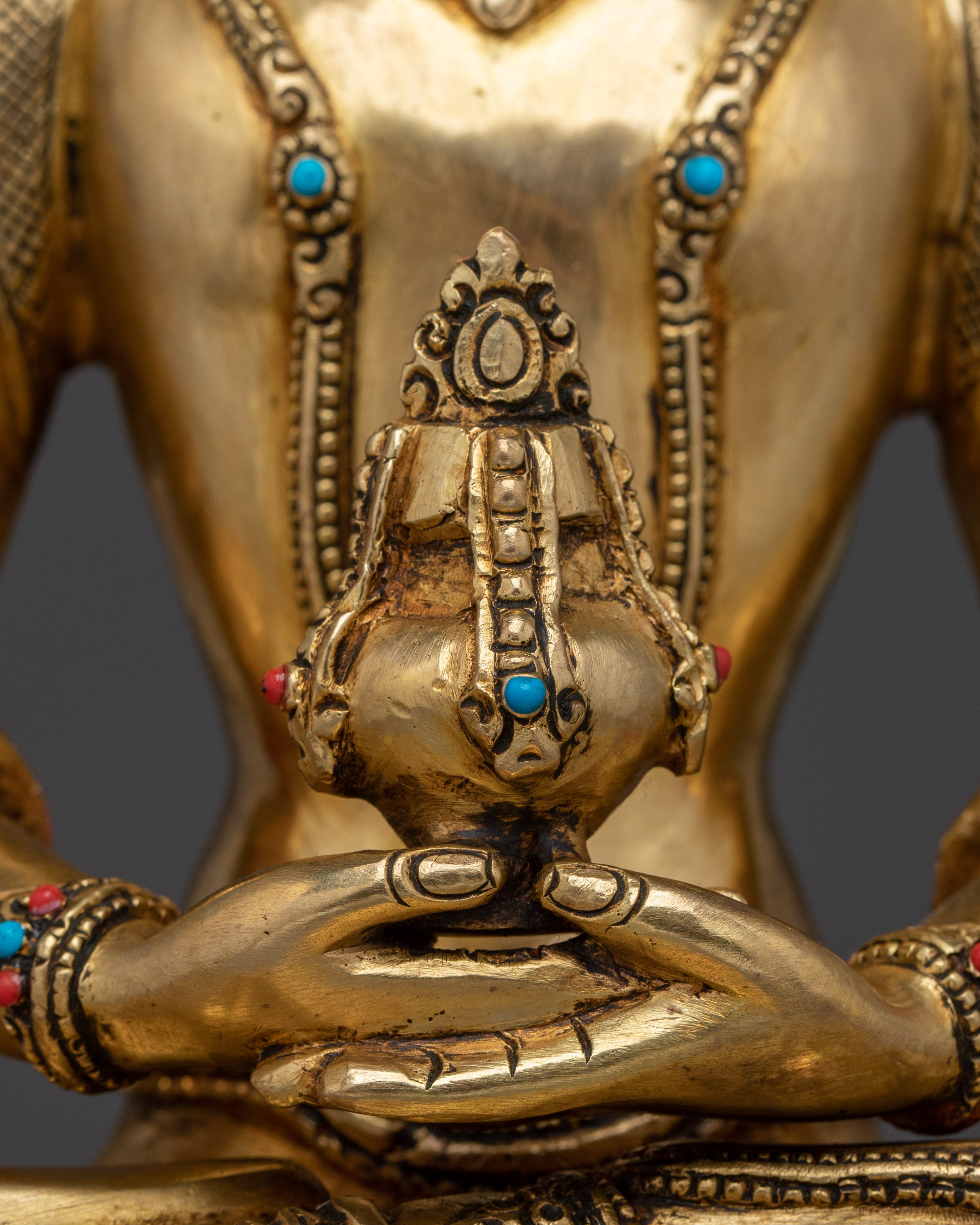 Radiant Amitayus Handmade Statue | Buddha of Long-life